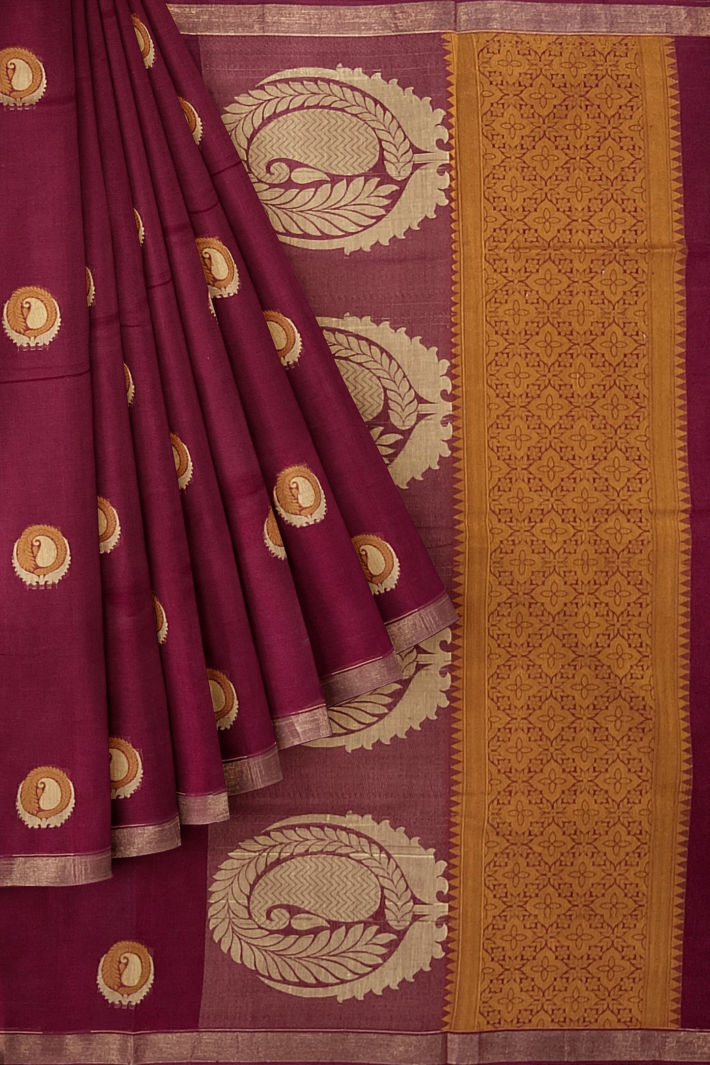 SENSAN Women’s Fancy Coimbatore Cotton Saree with Blouse Piece [SKU:5004]