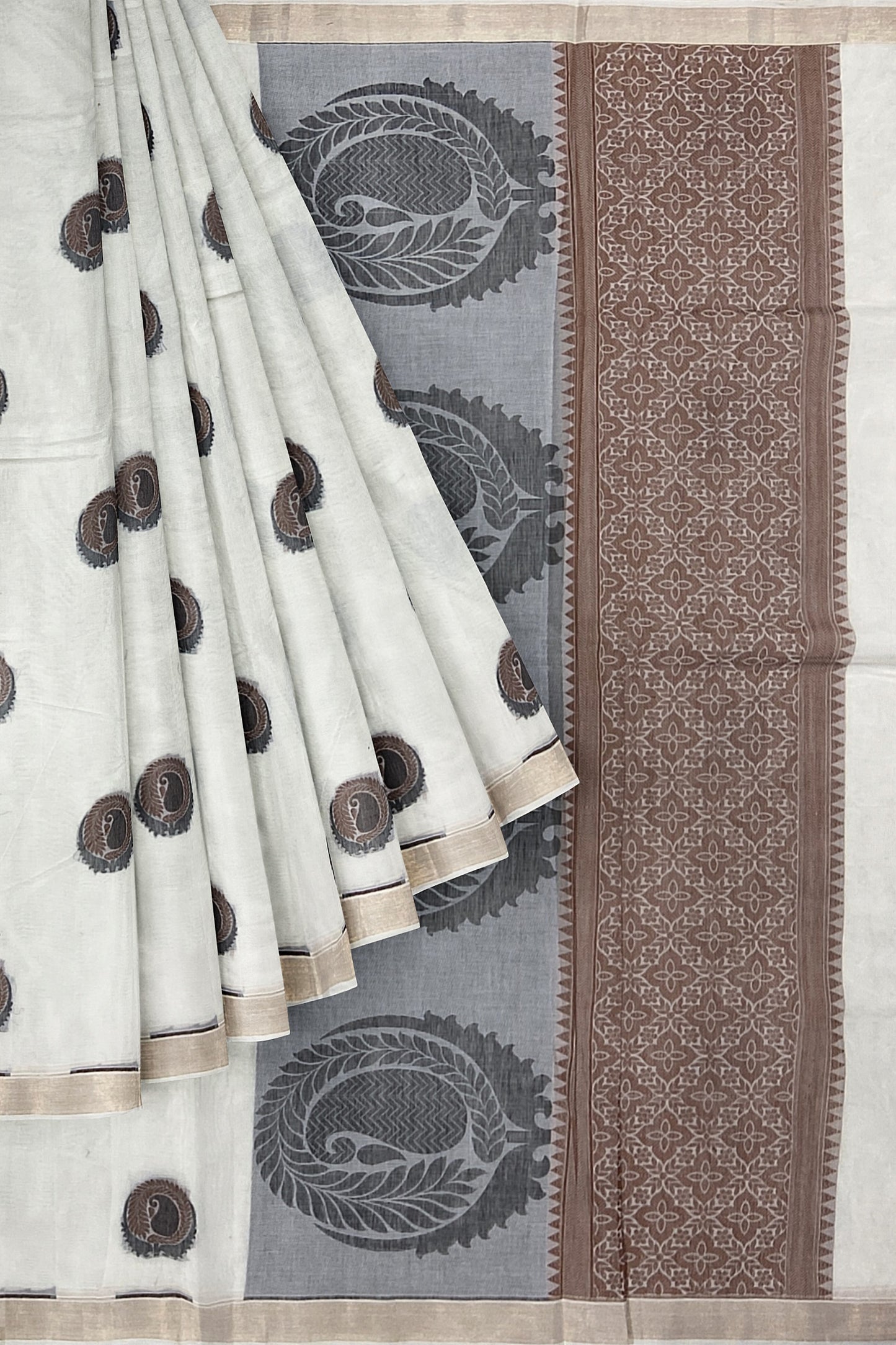 SENSAN Women’s Fancy Coimbatore Cotton Saree with Blouse Piece [SKU:5004]