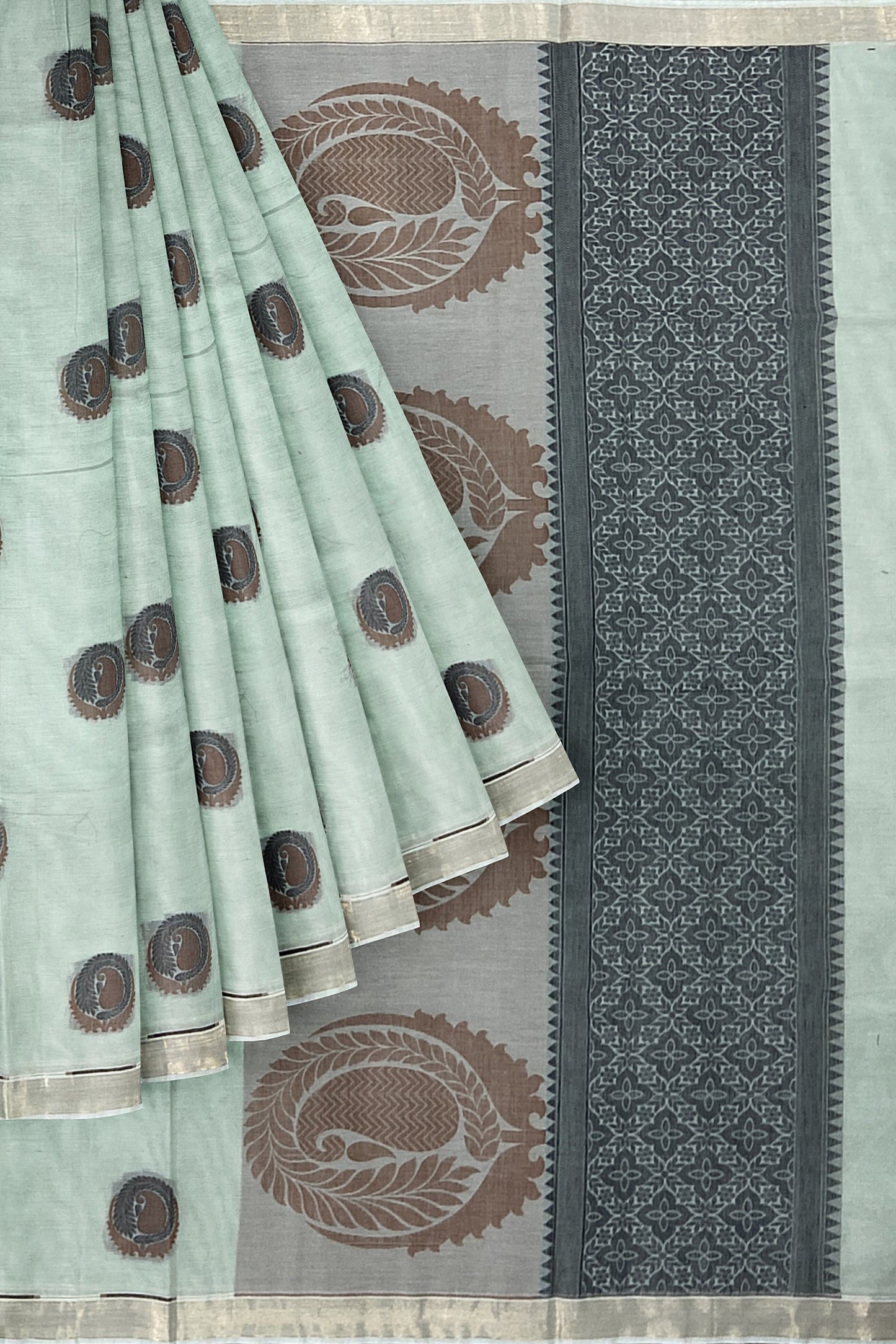 SENSAN Women’s Fancy Coimbatore Cotton Saree with Blouse Piece [SKU:5004]