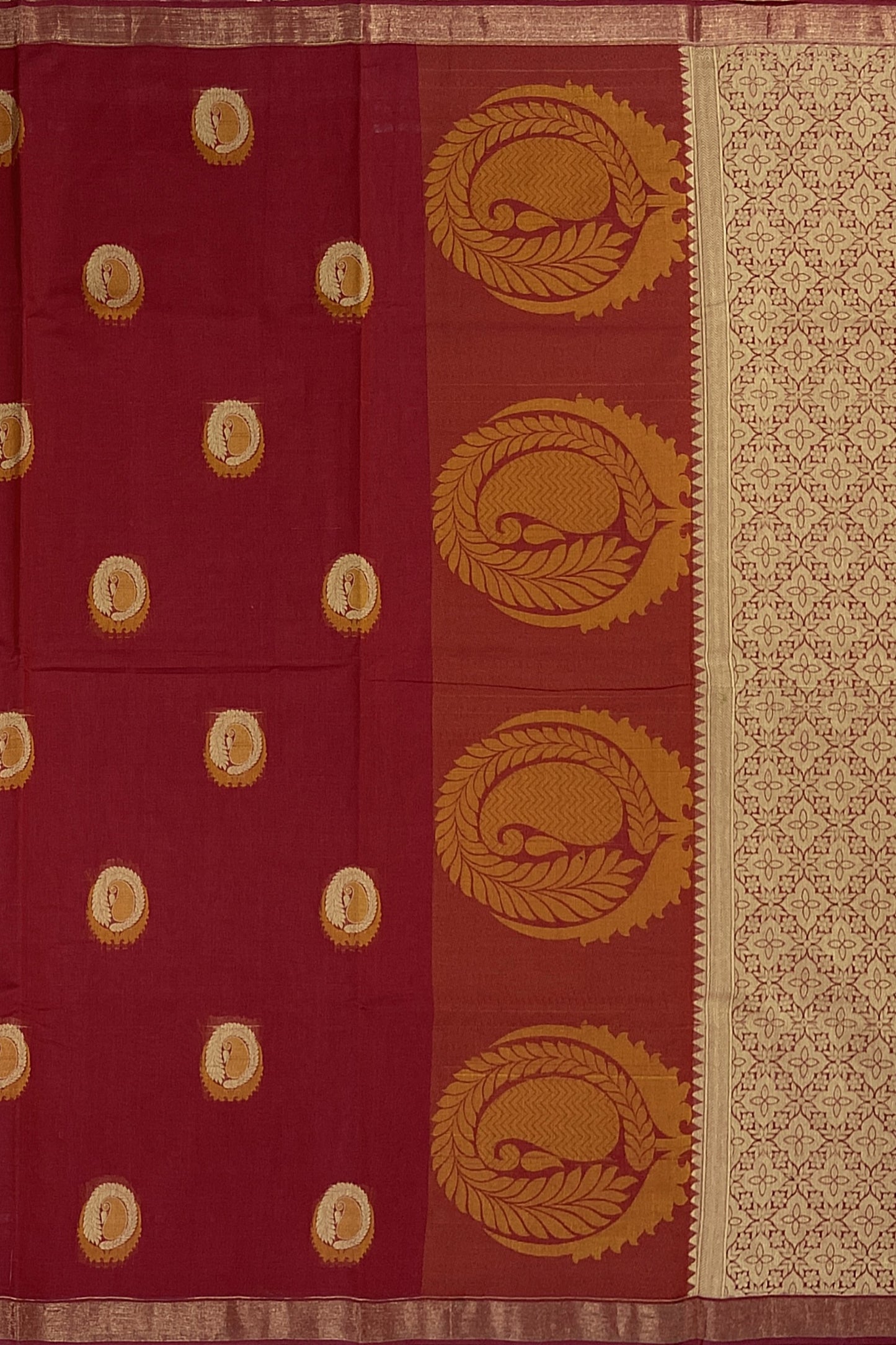 SENSAN Women’s Fancy Coimbatore Cotton Saree with Blouse Piece [SKU:5004]