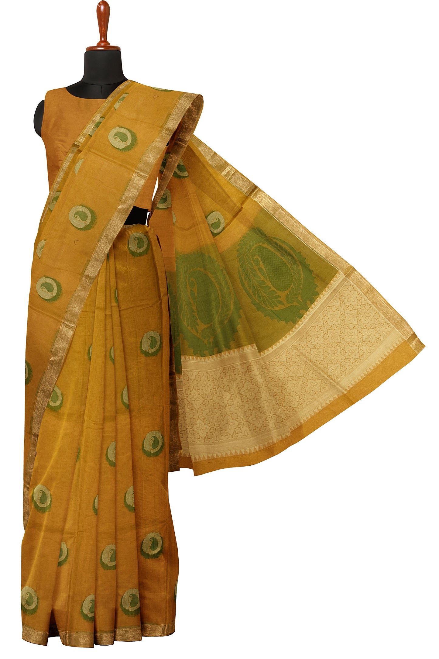 SENSAN Women’s Fancy Coimbatore Cotton Saree with Blouse Piece [SKU:5004]