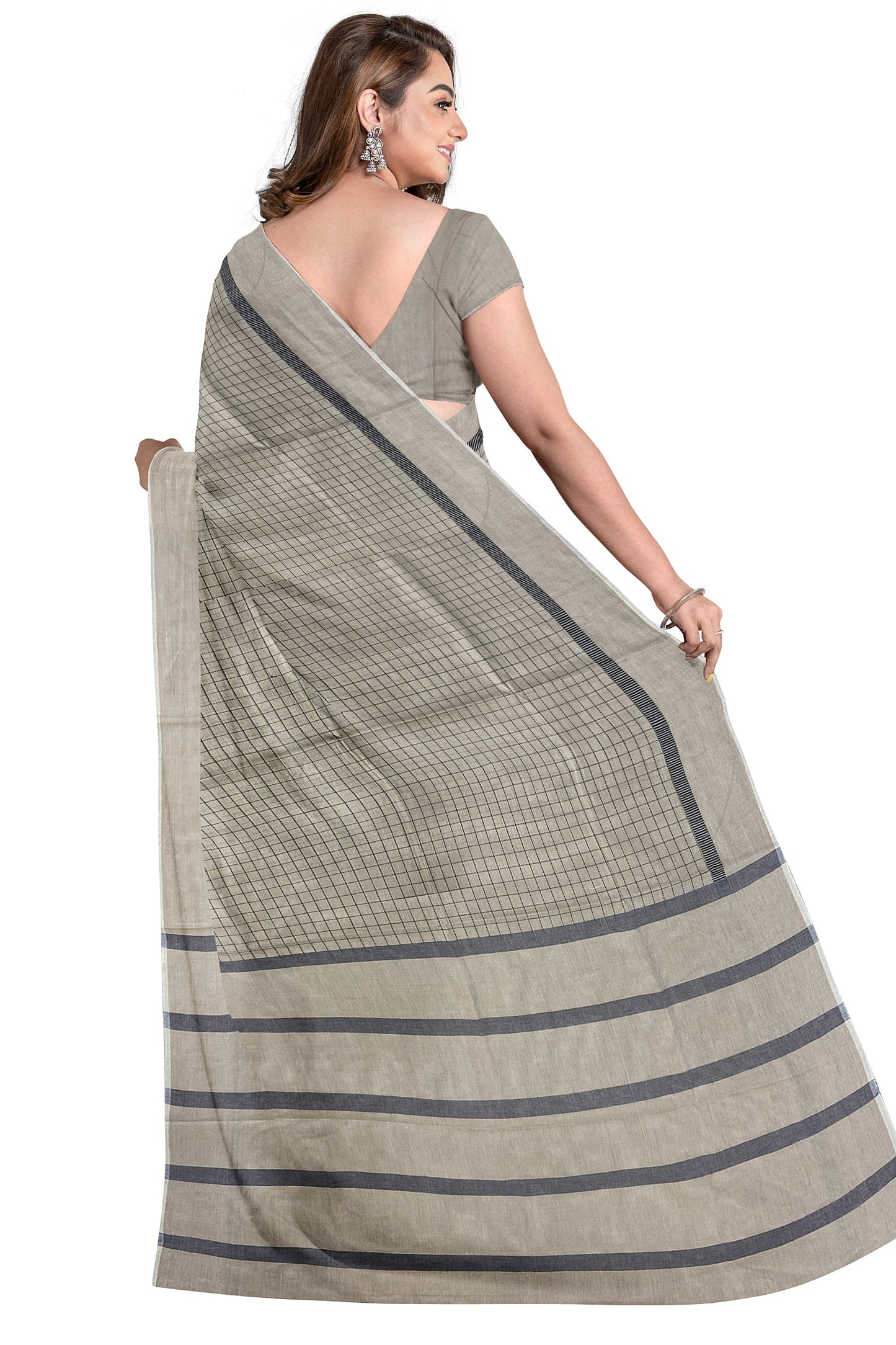 SENSAN Women’s Fancy Coimbatore Cotton Saree with Blouse Piece [SKU:5016]