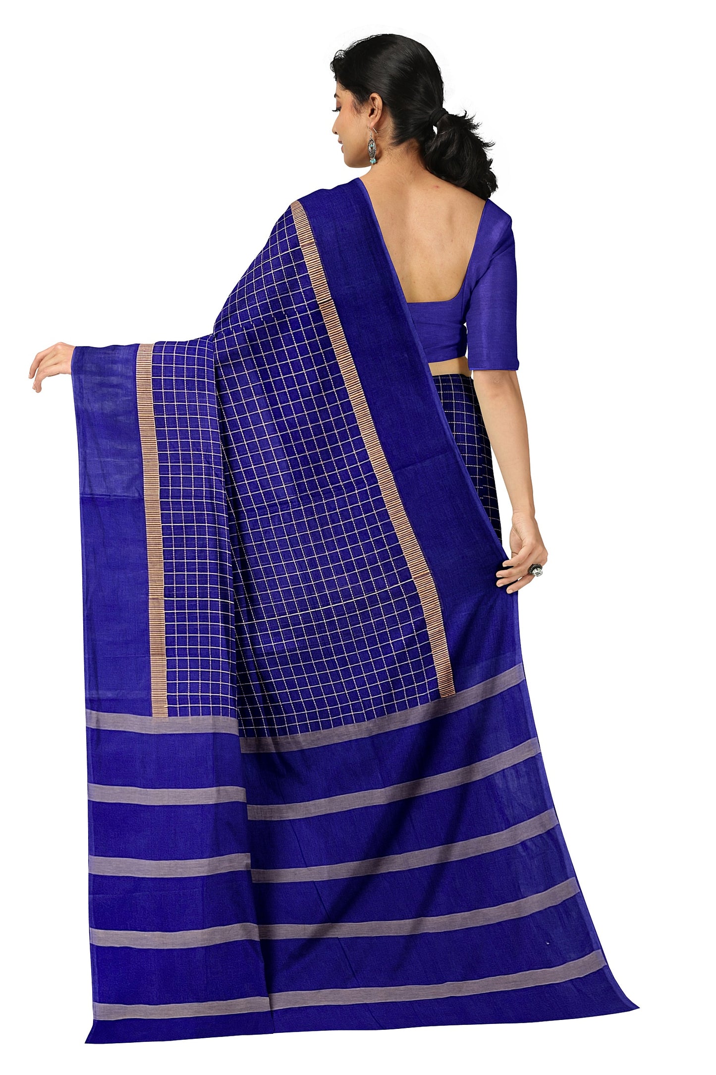 SENSAN Women’s Fancy Coimbatore Cotton Saree with Blouse Piece [SKU:5016]