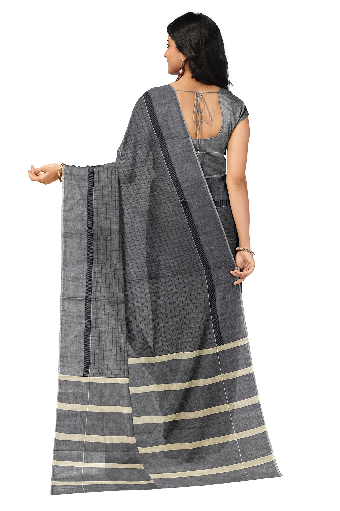 SENSAN Women’s Fancy Coimbatore Cotton Saree with Blouse Piece [SKU:5016]