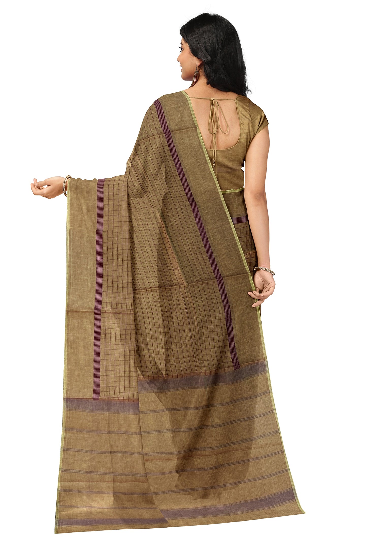 SENSAN Women’s Fancy Coimbatore Cotton Saree with Blouse Piece [SKU:5016]