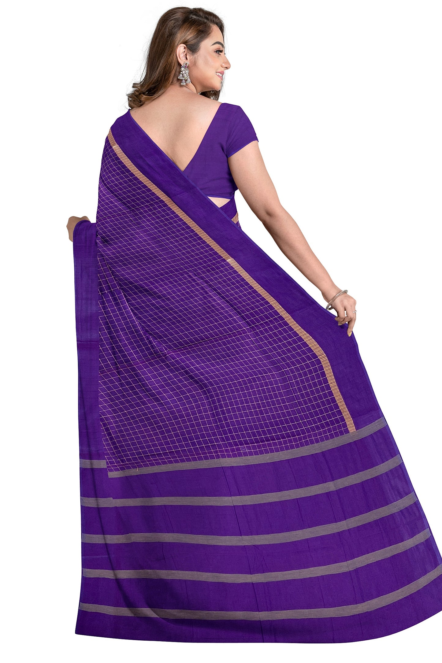SENSAN Women’s Fancy Coimbatore Cotton Saree with Blouse Piece [SKU:5016]