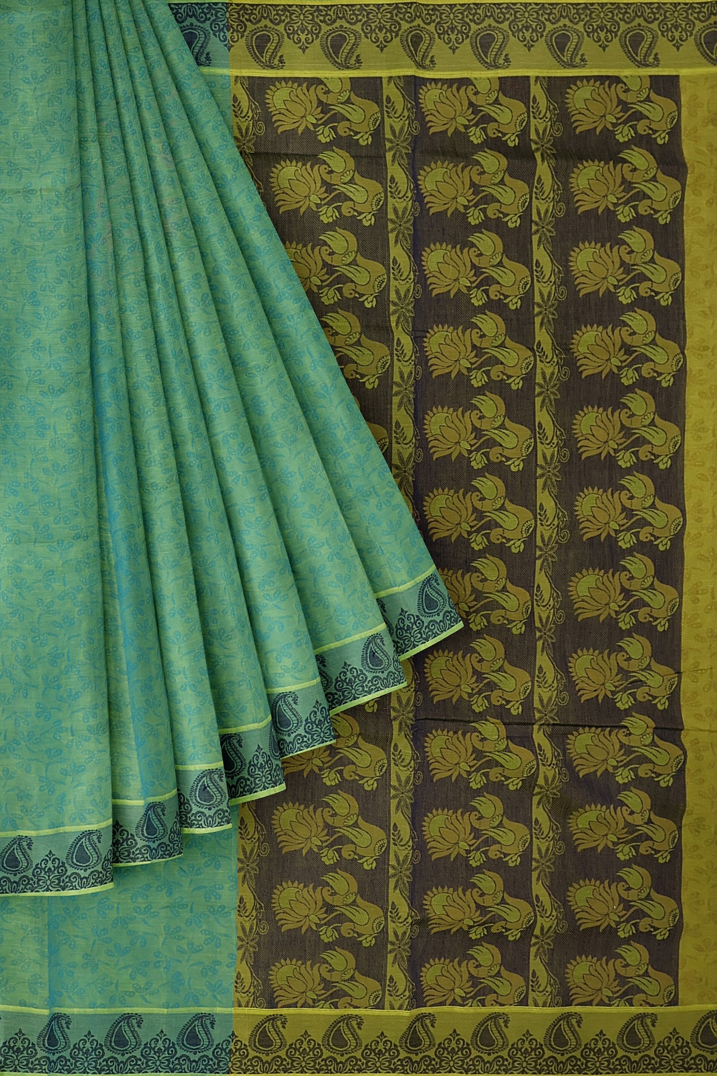 SENSAN Women’s Fancy Coimbatore Cotton Saree with Blouse Piece [SKU:5018]