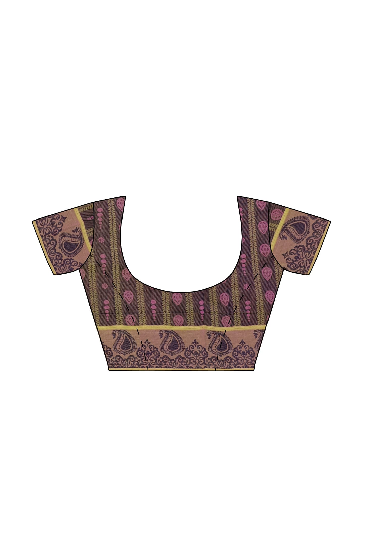SENSAN Women’s Fancy Coimbatore Cotton Saree with Blouse Piece [SKU:5018]