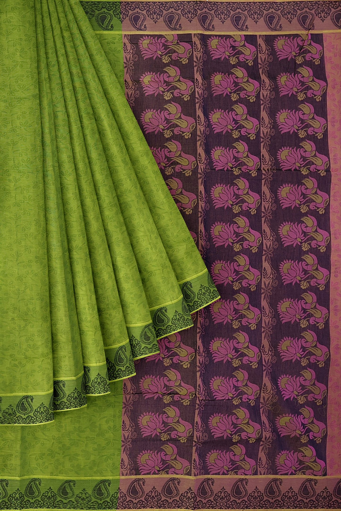 SENSAN Women’s Fancy Coimbatore Cotton Saree with Blouse Piece [SKU:5018]