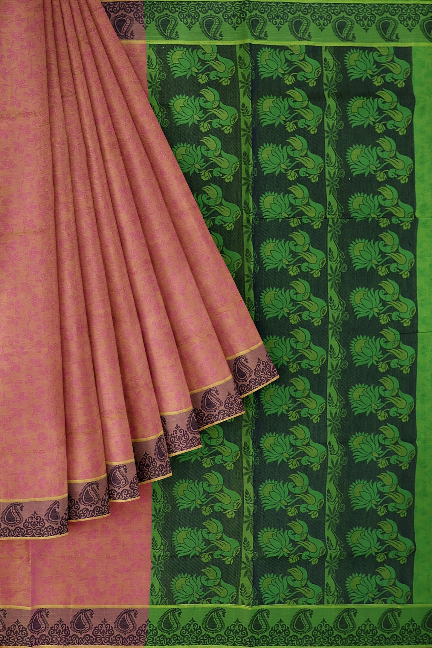 SENSAN Women’s Fancy Coimbatore Cotton Saree with Blouse Piece [SKU:5018]