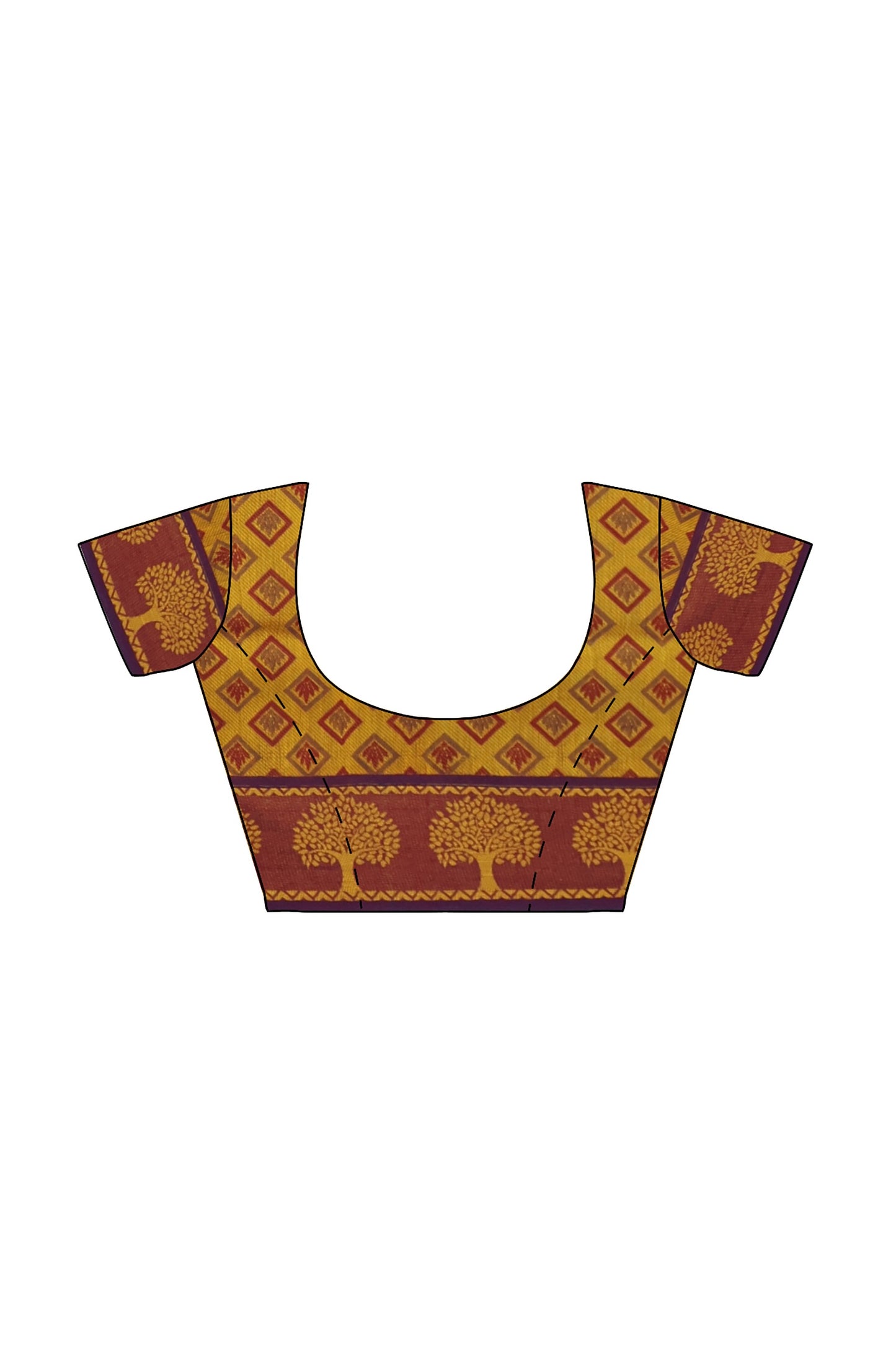 SENSAN Women’s Fancy Coimbatore Cotton Saree with Blouse Piece [SKU:5019]