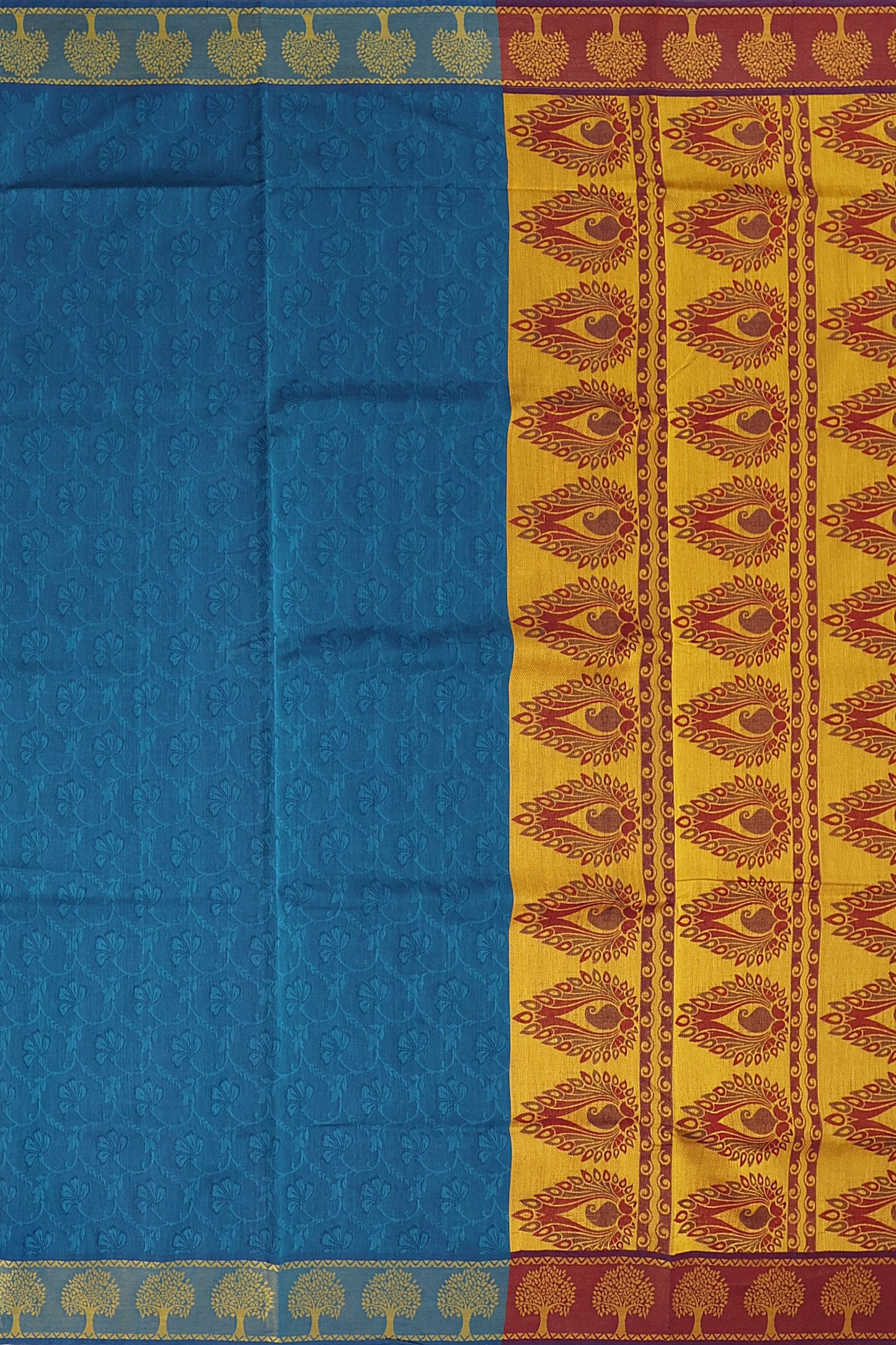 SENSAN Women’s Fancy Coimbatore Cotton Saree with Blouse Piece [SKU:5019]