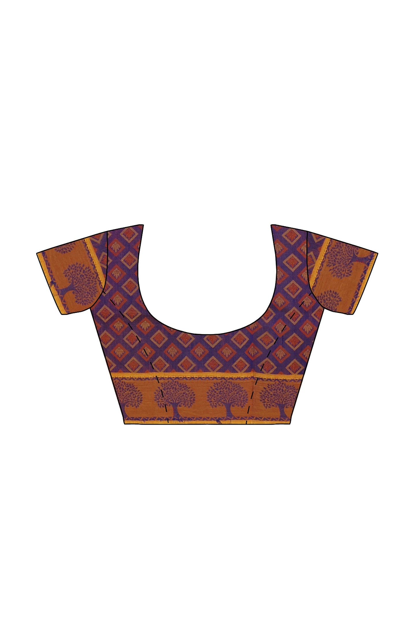 SENSAN Women’s Fancy Coimbatore Cotton Saree with Blouse Piece [SKU:5019]