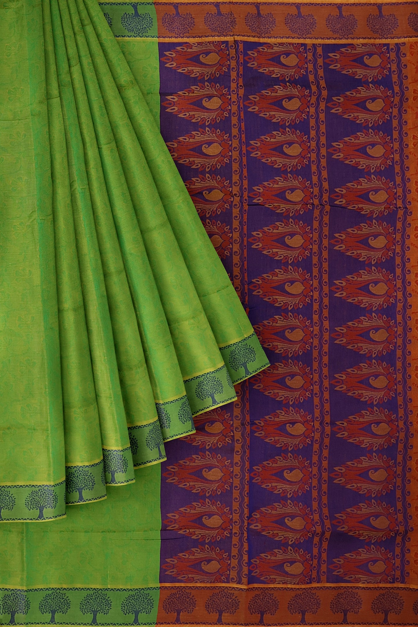 SENSAN Women’s Fancy Coimbatore Cotton Saree with Blouse Piece [SKU:5019]