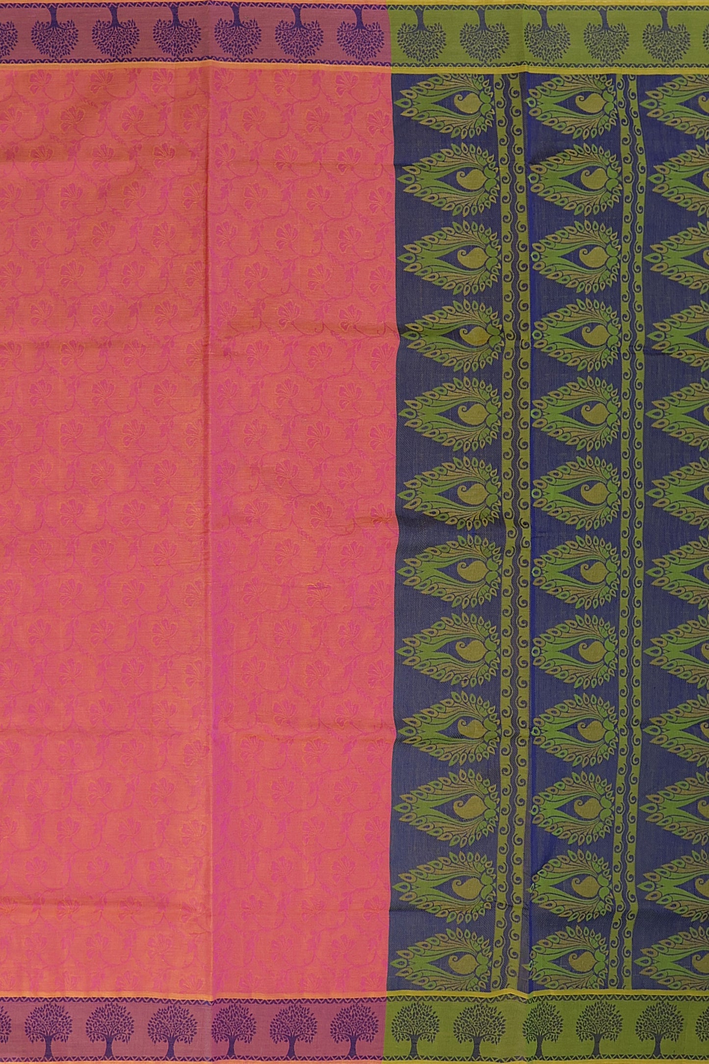 SENSAN Women’s Fancy Coimbatore Cotton Saree with Blouse Piece [SKU:5019]