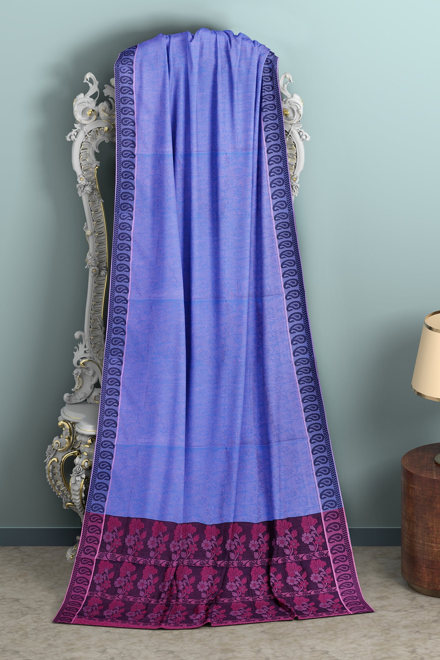 SENSAN Women’s Fancy Coimbatore Cotton Saree with Blouse Piece [SKU:5020]