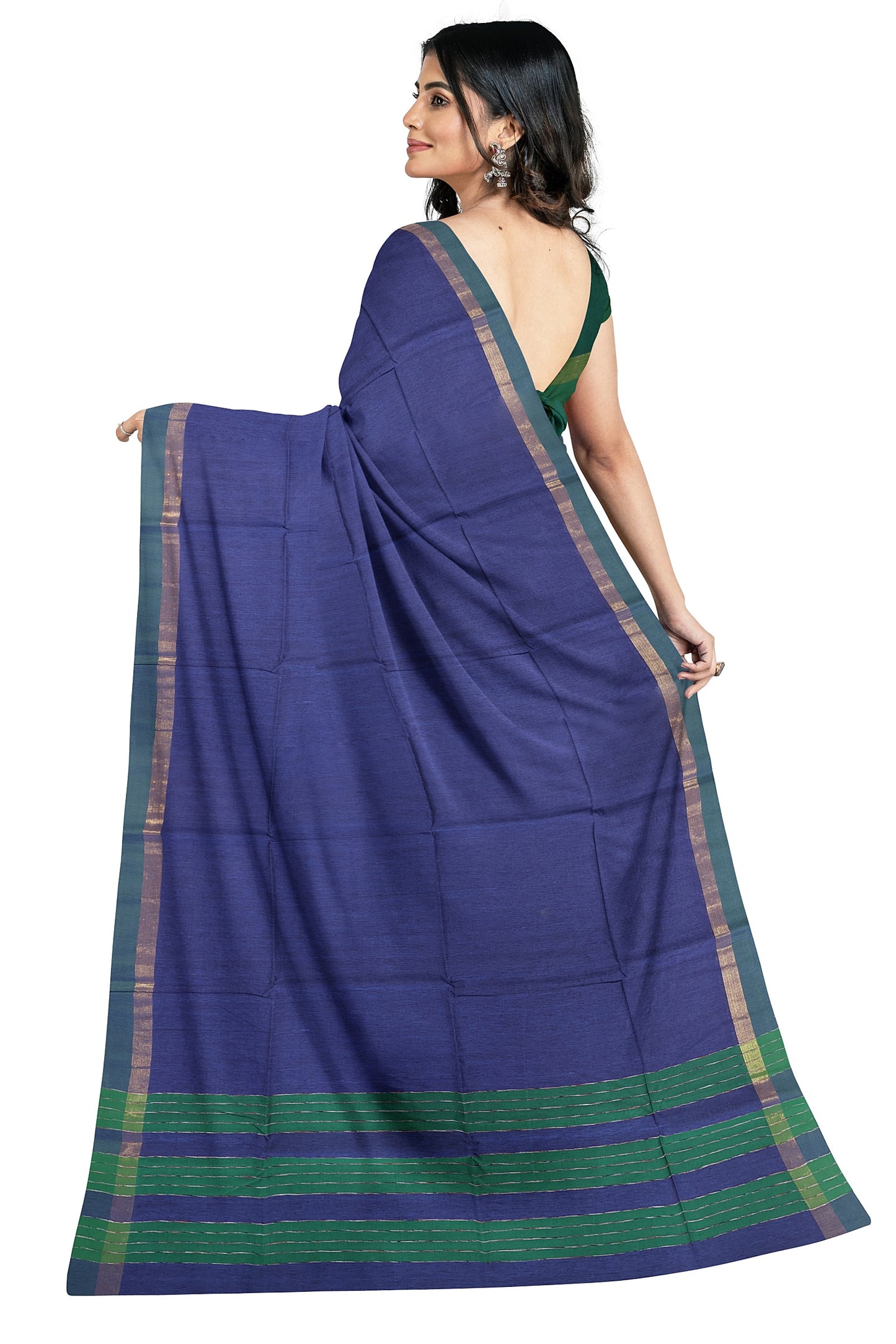 SENSAN Women’s Fancy Coimbatore Cotton Saree with Blouse Piece [SKU:5022]
