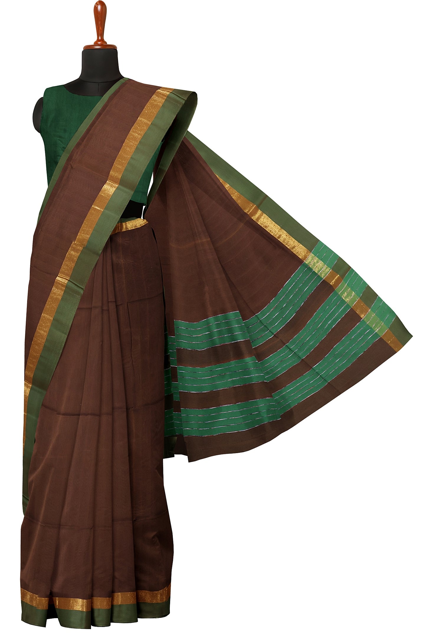 SENSAN Women’s Fancy Coimbatore Cotton Saree with Blouse Piece [SKU:5022]