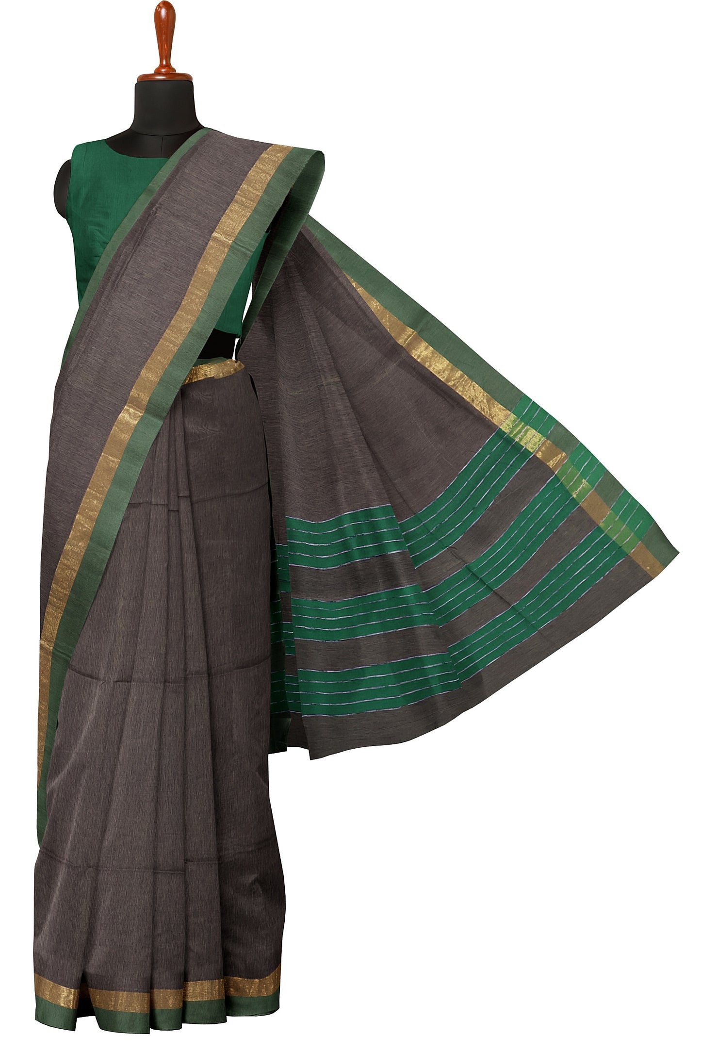 SENSAN Women’s Fancy Coimbatore Cotton Saree with Blouse Piece [SKU:5022]