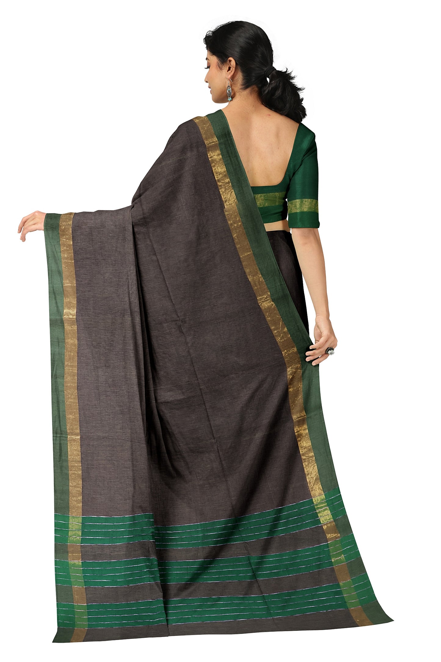 SENSAN Women’s Fancy Coimbatore Cotton Saree with Blouse Piece [SKU:5022]