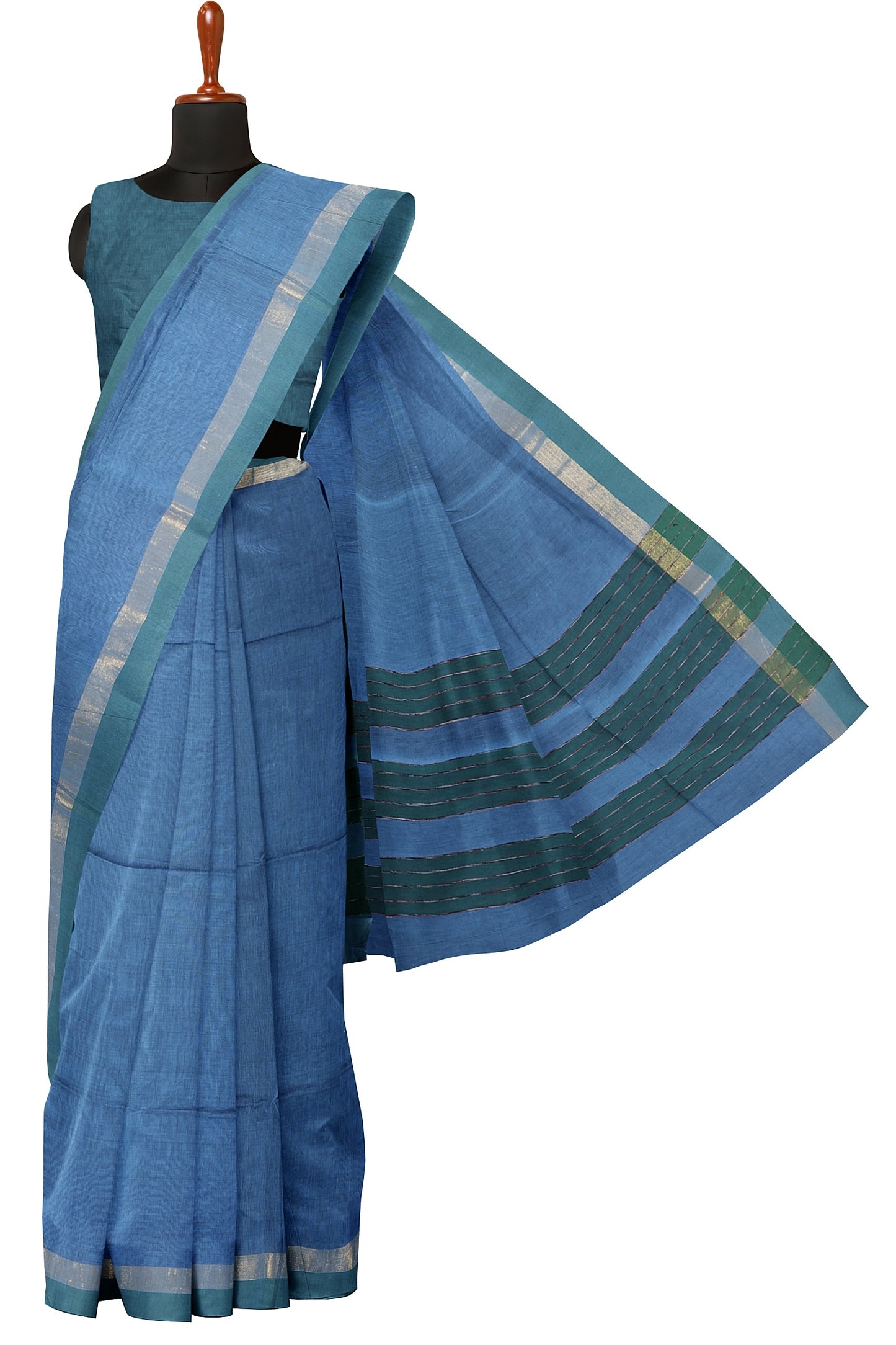 SENSAN Women’s Fancy Coimbatore Cotton Saree with Blouse Piece [SKU:5022]