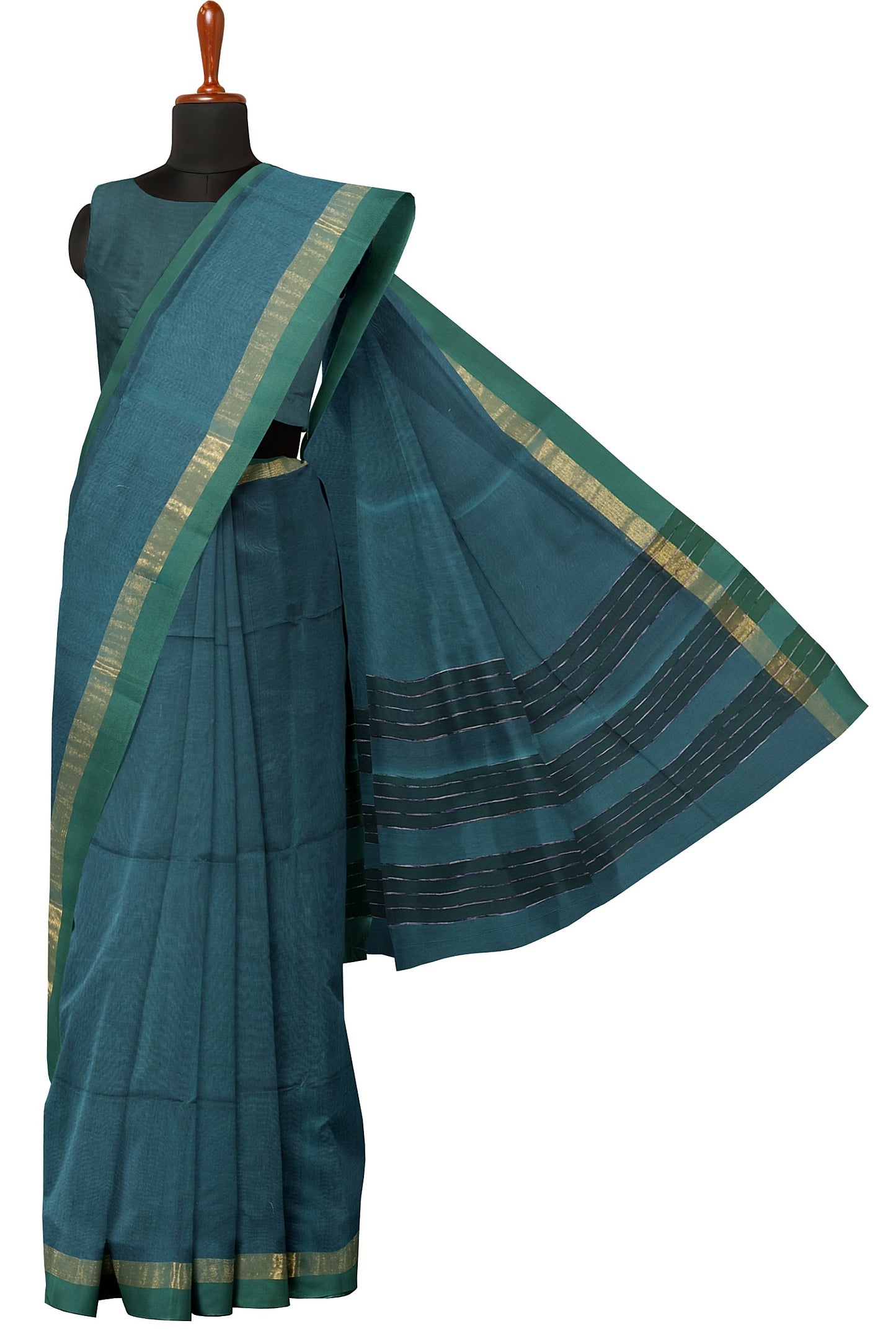 SENSAN Women’s Fancy Coimbatore Cotton Saree with Blouse Piece [SKU:5022]