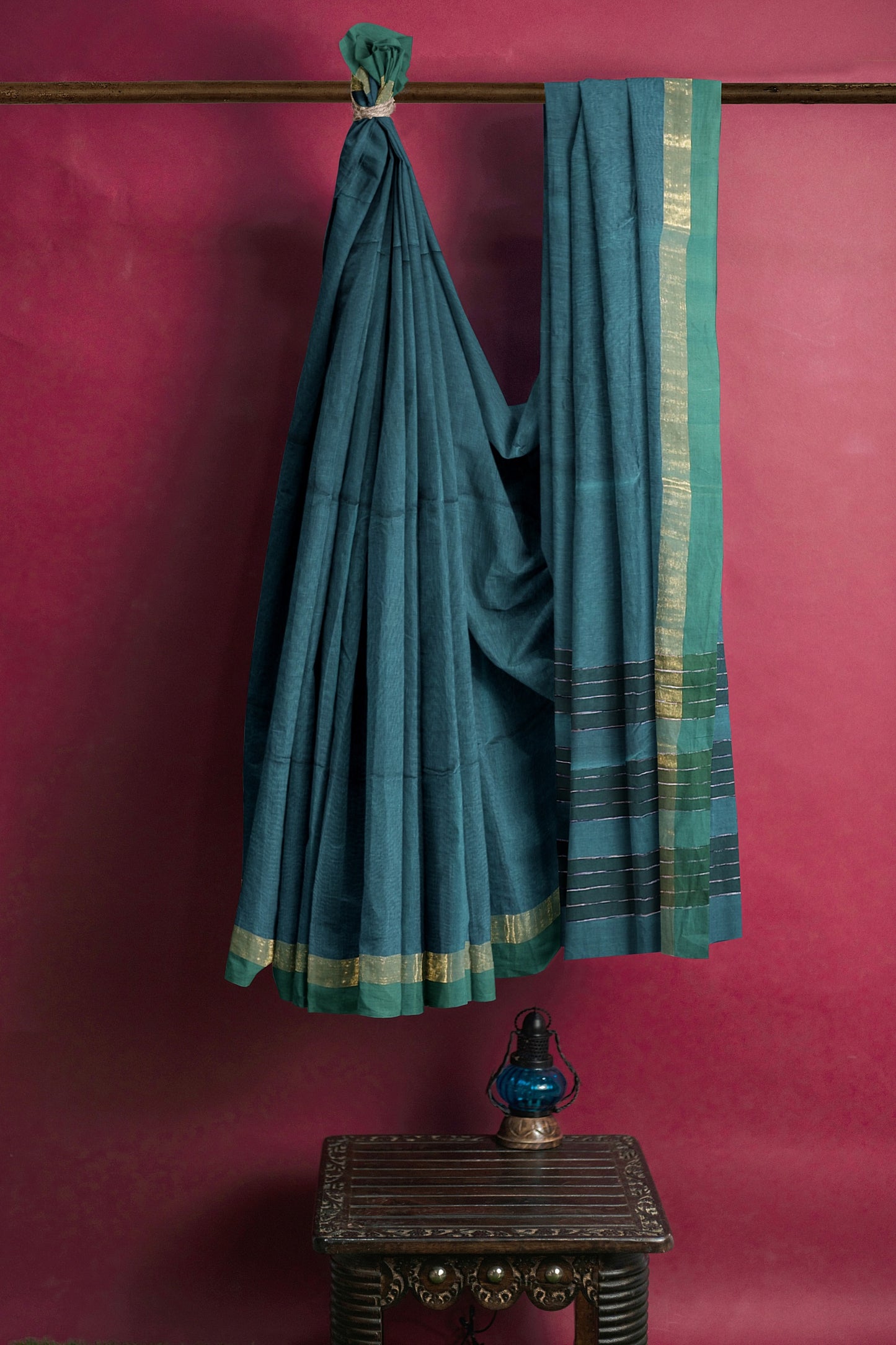SENSAN Women’s Fancy Coimbatore Cotton Saree with Blouse Piece [SKU:5022]