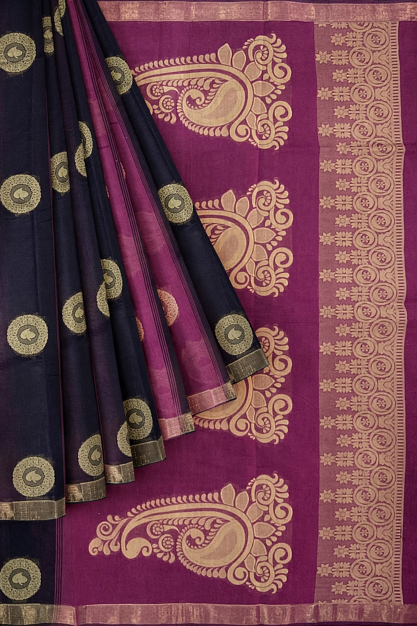 SENSAN Women’s Fancy Coimbatore Cotton Saree with Blouse Piece [SKU:5104]