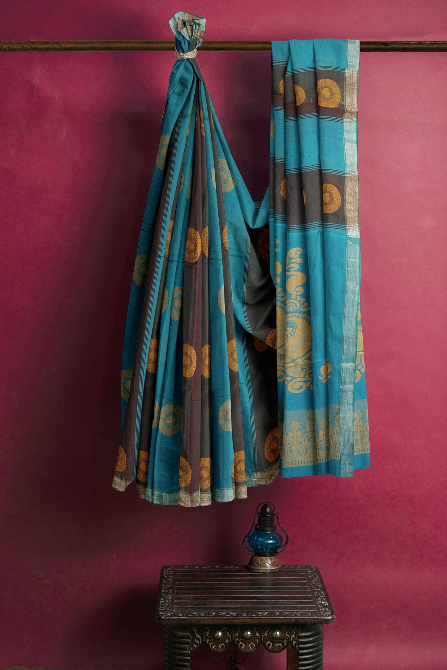 SENSAN Women’s Fancy Coimbatore Cotton Saree with Blouse Piece [SKU:5104]