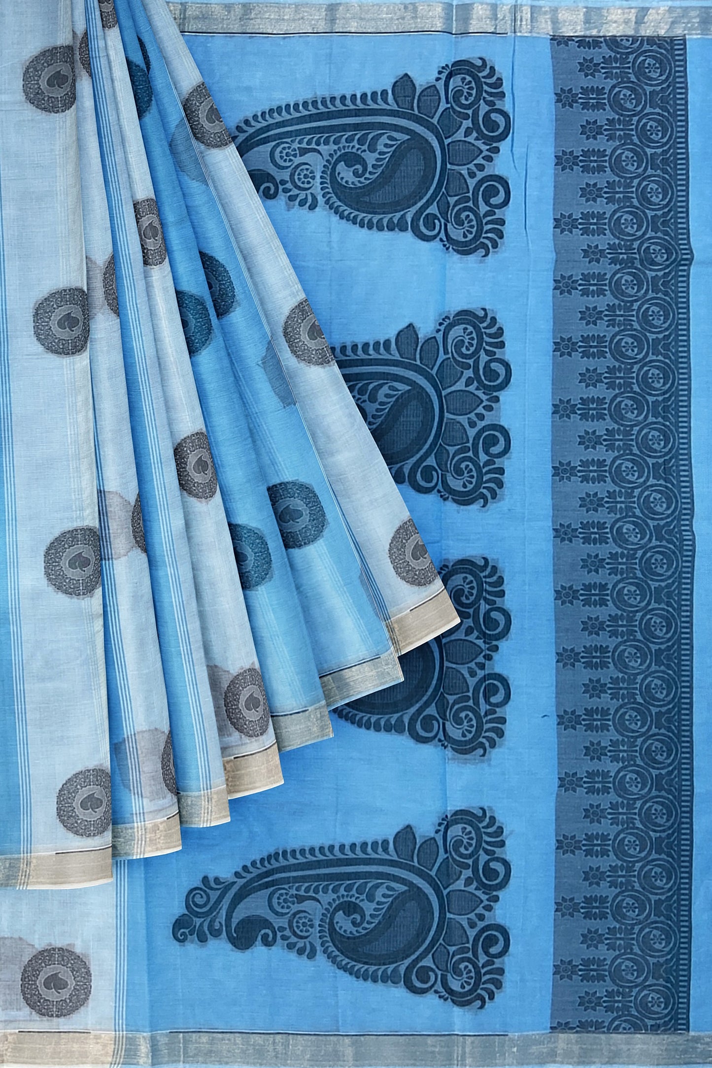 SENSAN Women’s Fancy Coimbatore Cotton Saree with Blouse Piece [SKU:5104]