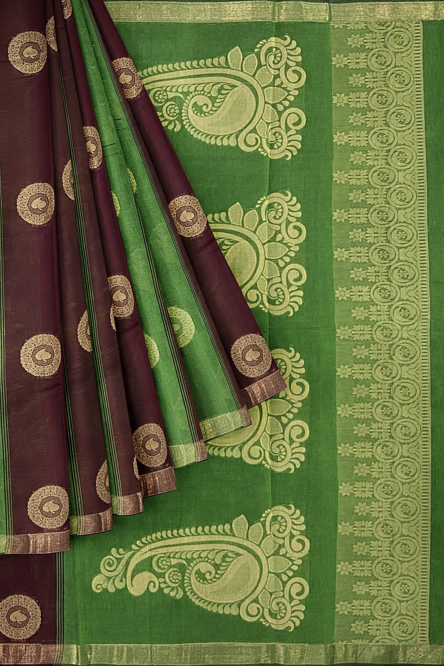 SENSAN Women’s Fancy Coimbatore Cotton Saree with Blouse Piece [SKU:5104]