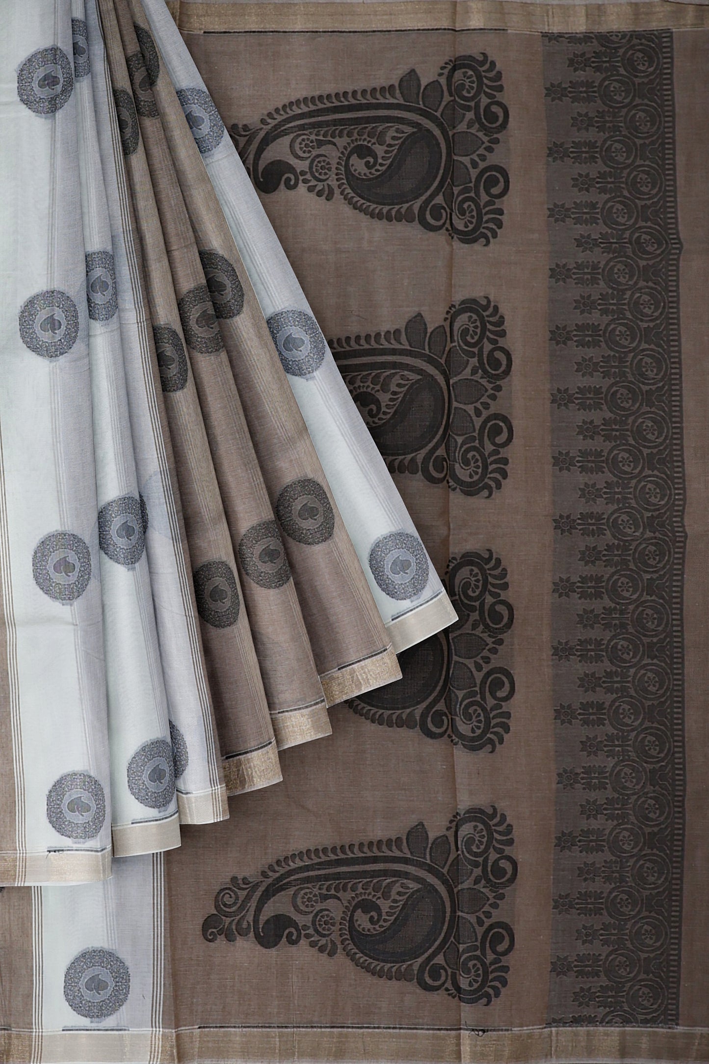 SENSAN Women’s Fancy Coimbatore Cotton Saree with Blouse Piece [SKU:5104]