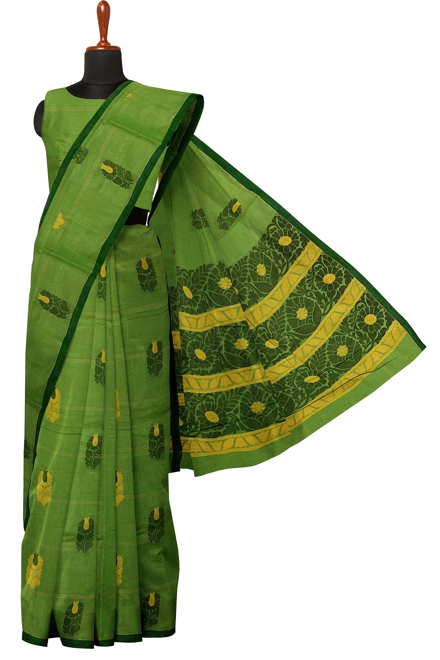 SENSAN Women’s Fancy Coimbatore Cotton Saree with Blouse Piece [SKU:5106]