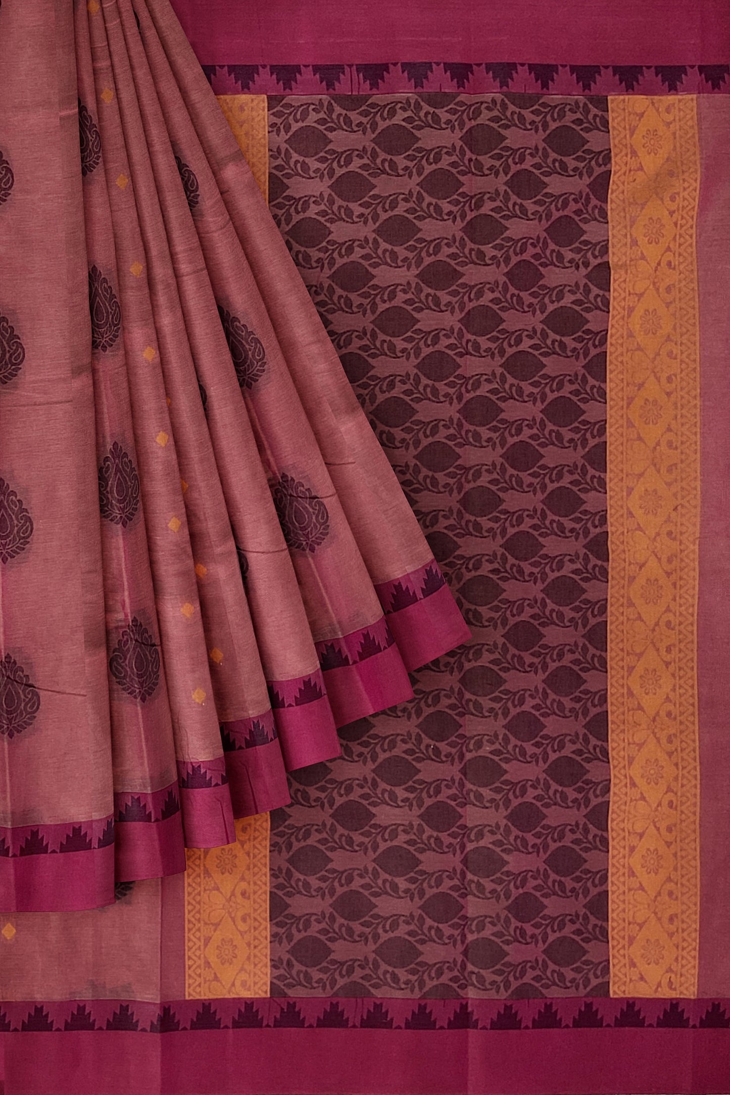 SENSAN Women’s Fancy Coimbatore Cotton Saree with Blouse Piece [SKU:5107]