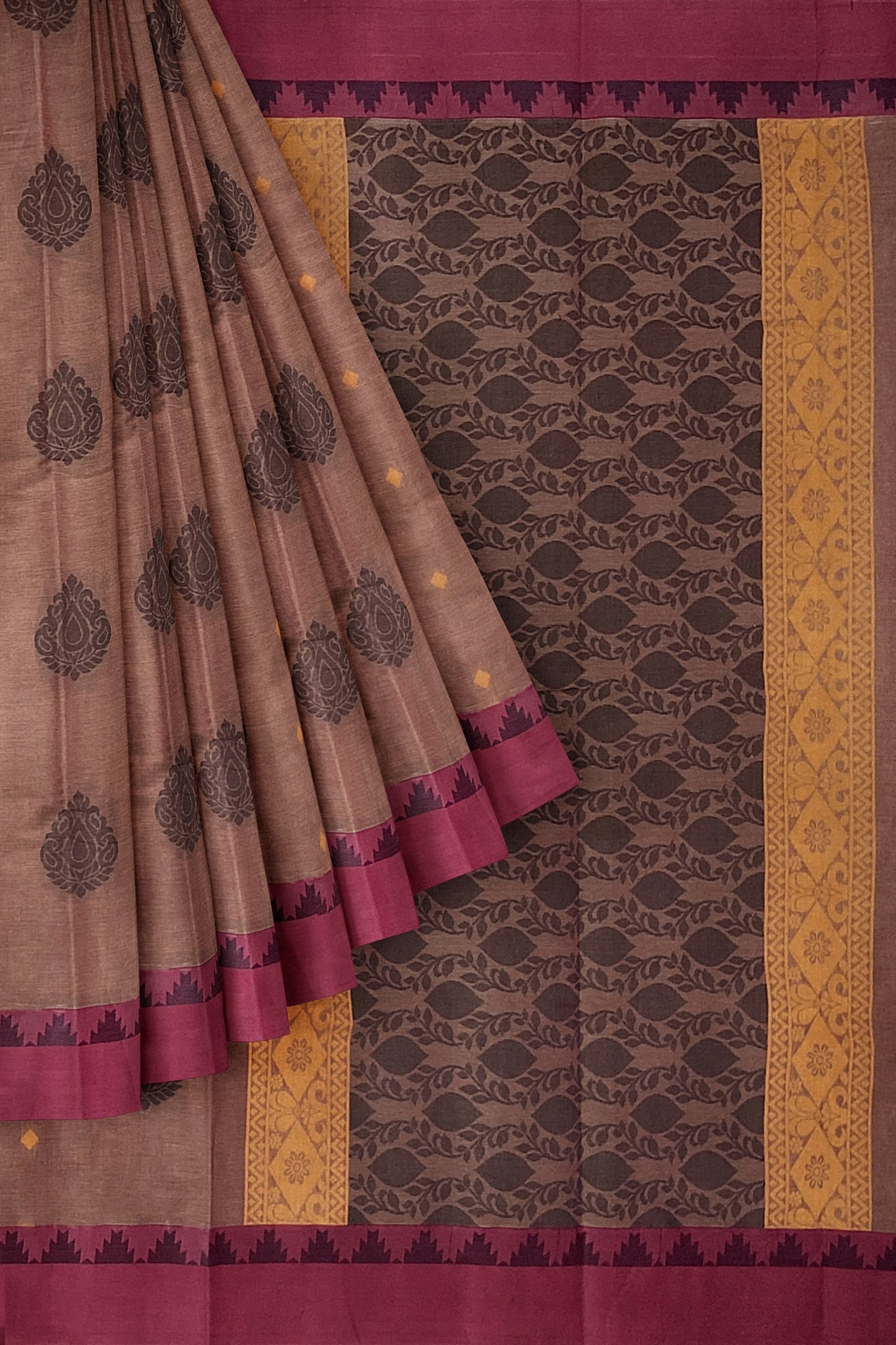 SENSAN Women’s Fancy Coimbatore Cotton Saree with Blouse Piece [SKU:5107]