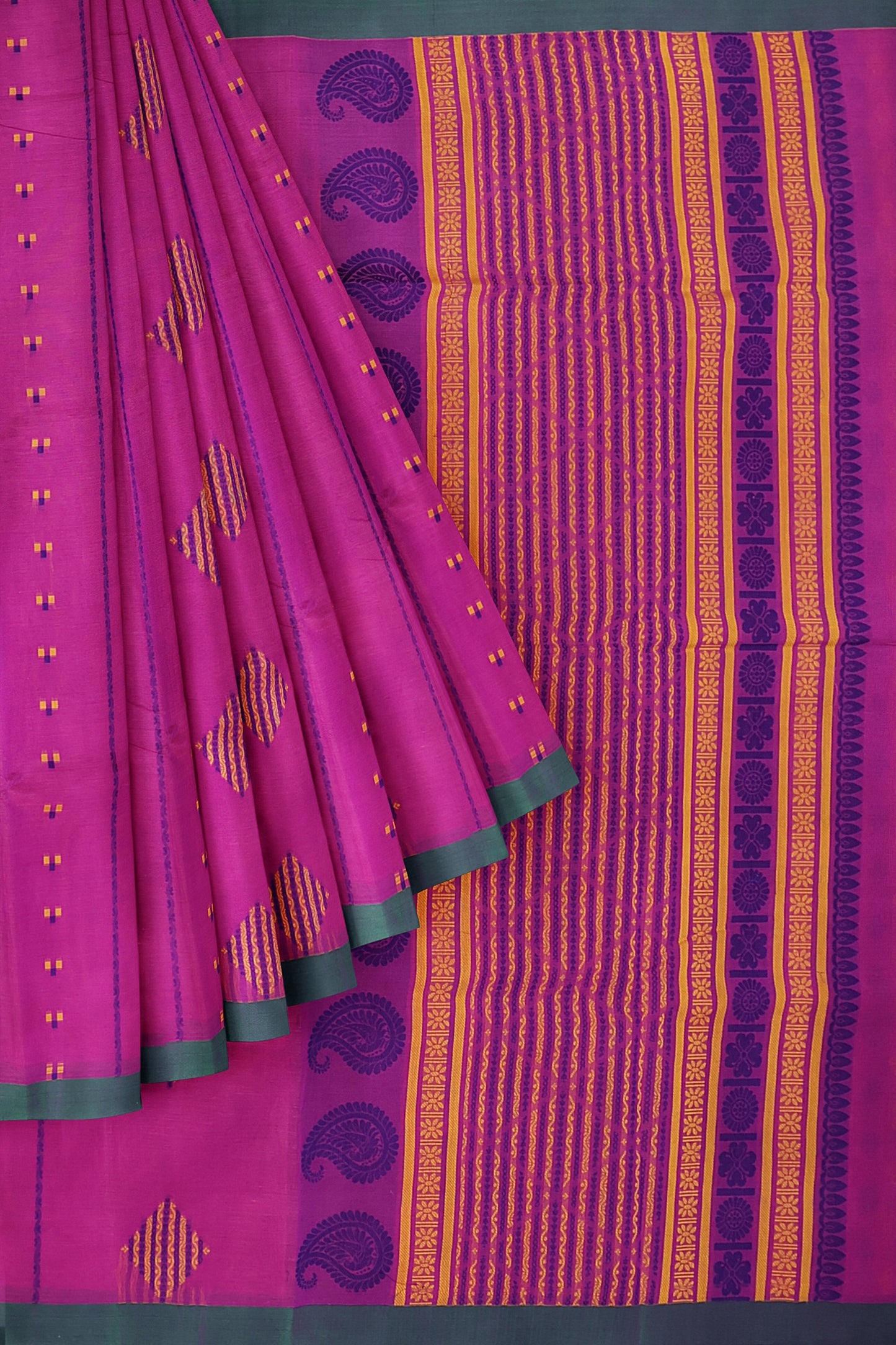 SENSAN Women’s Fancy Coimbatore Cotton Saree with Blouse Piece [SKU:5110]