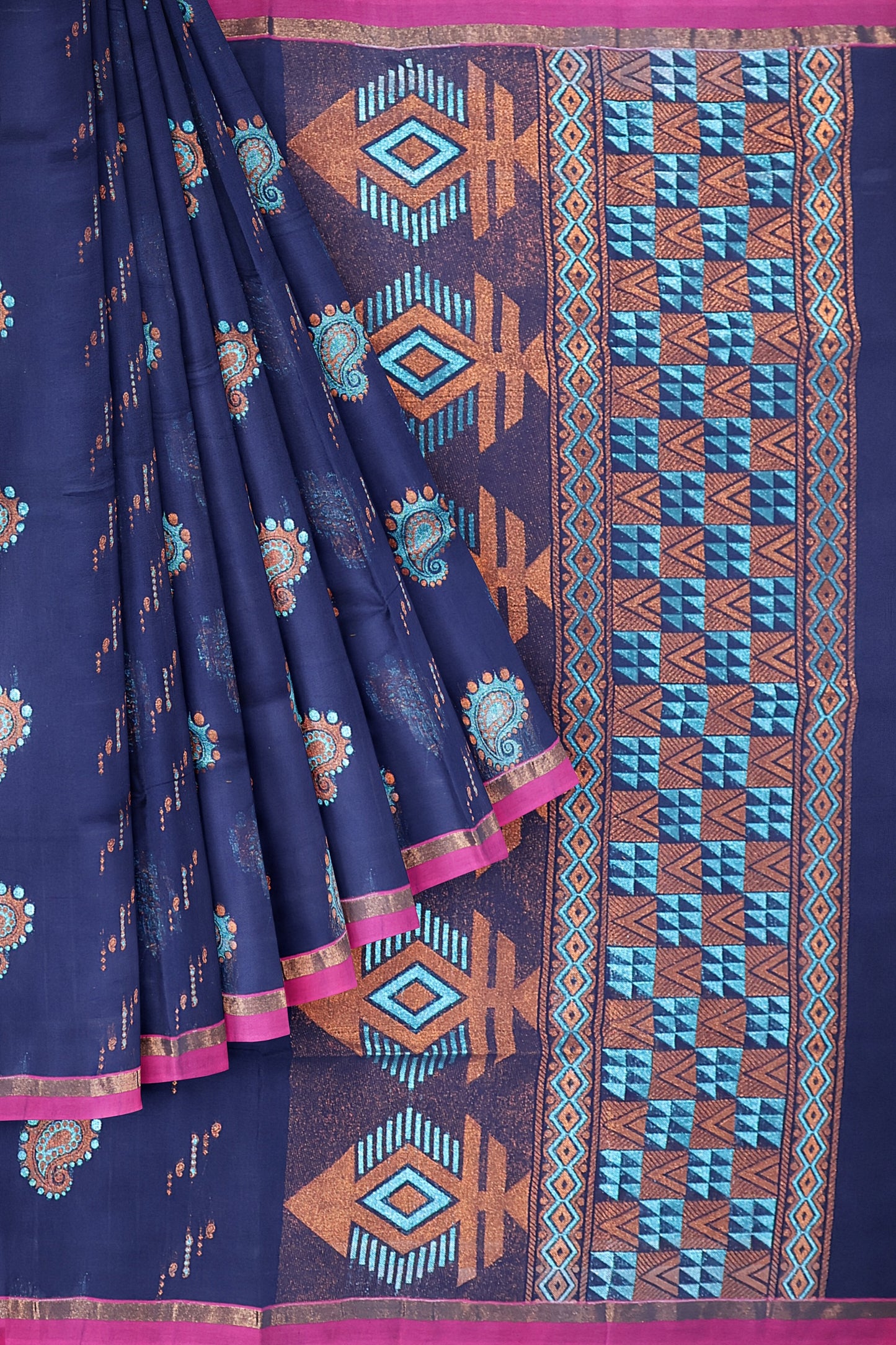 SENSAN Women’s Fancy Coimbatore Cotton Saree with Blouse Piece [SKU:5118]