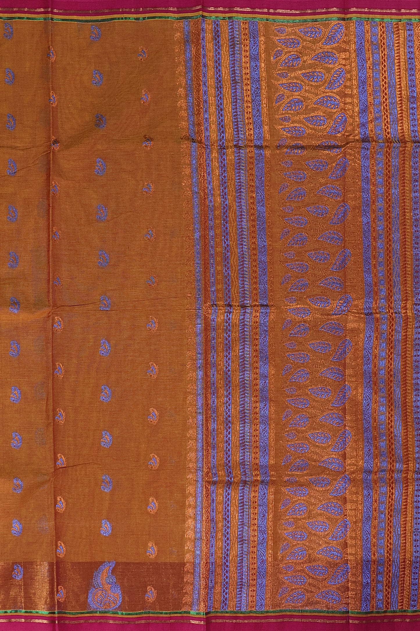 SENSAN Women’s Fancy Coimbatore Cotton Saree with Blouse Piece [SKU:5119]