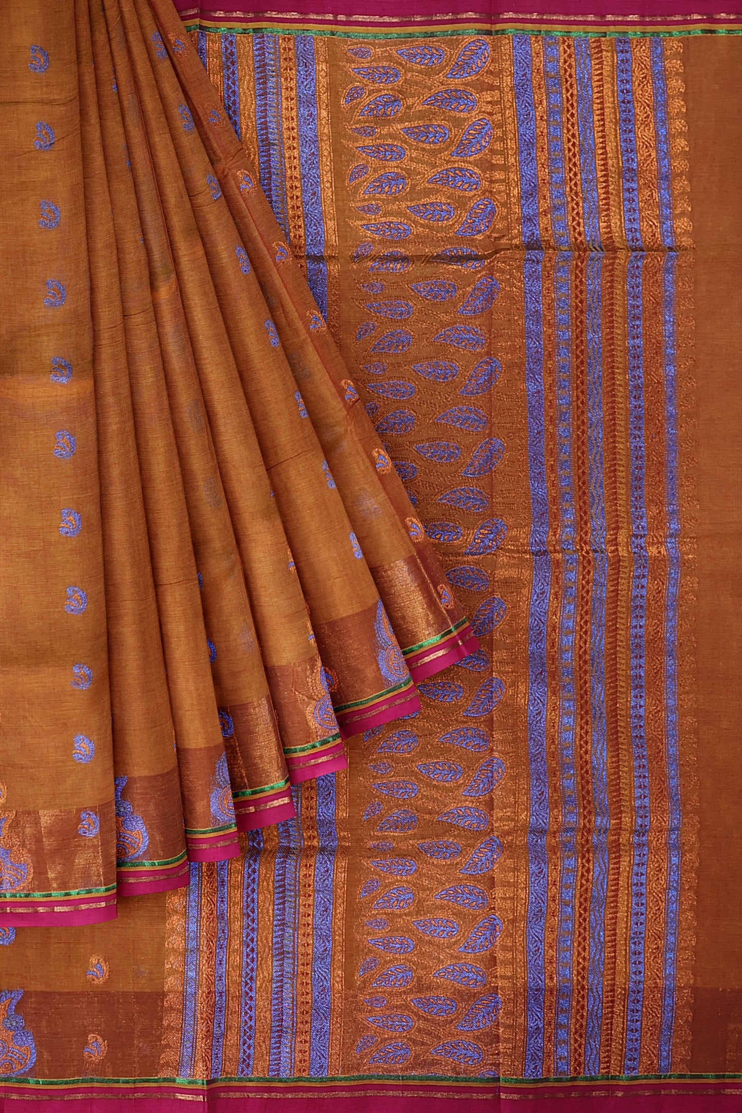 SENSAN Women’s Fancy Coimbatore Cotton Saree with Blouse Piece [SKU:5119]