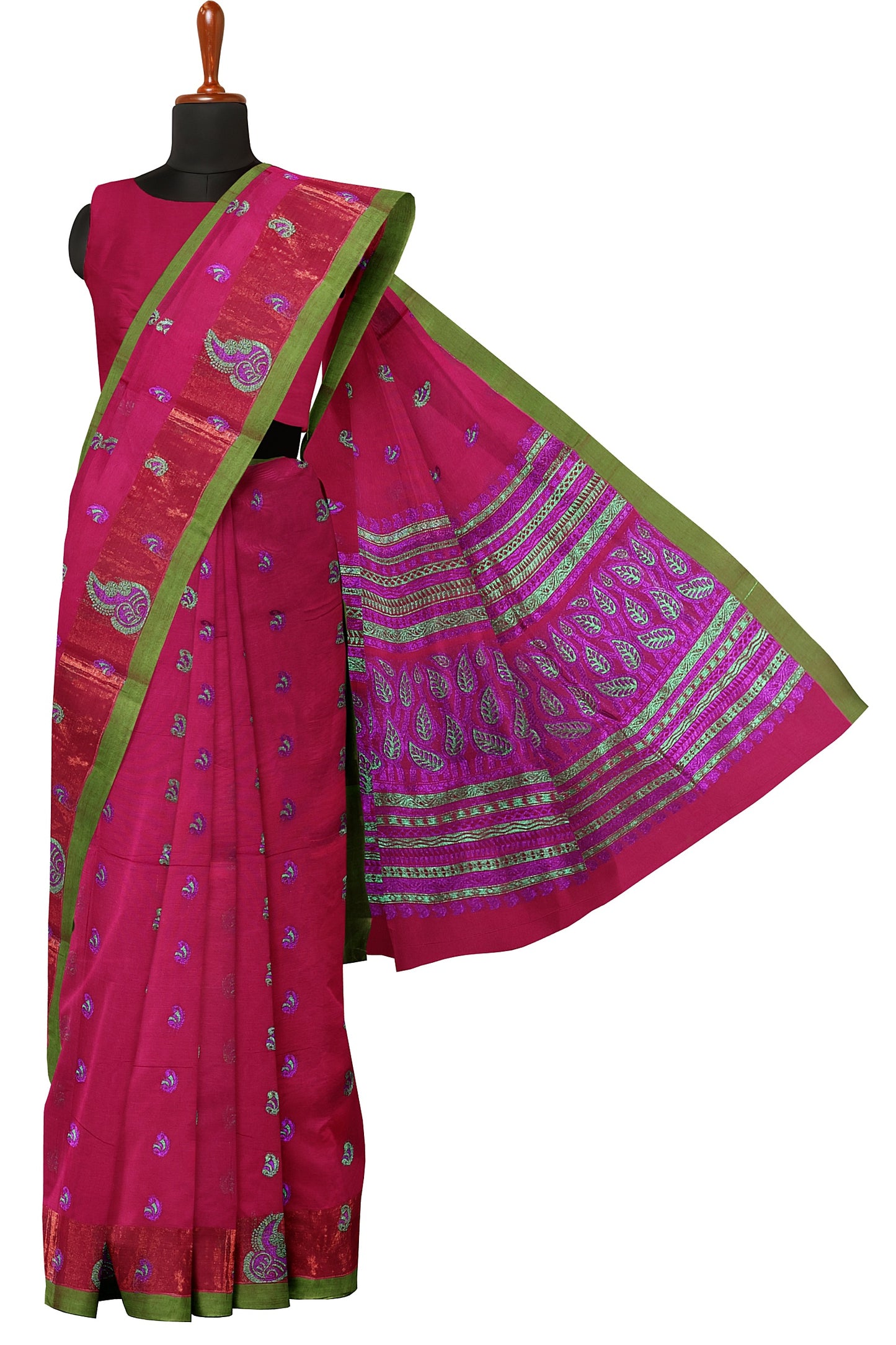 SENSAN Women’s Fancy Coimbatore Cotton Saree with Blouse Piece [SKU:5119]