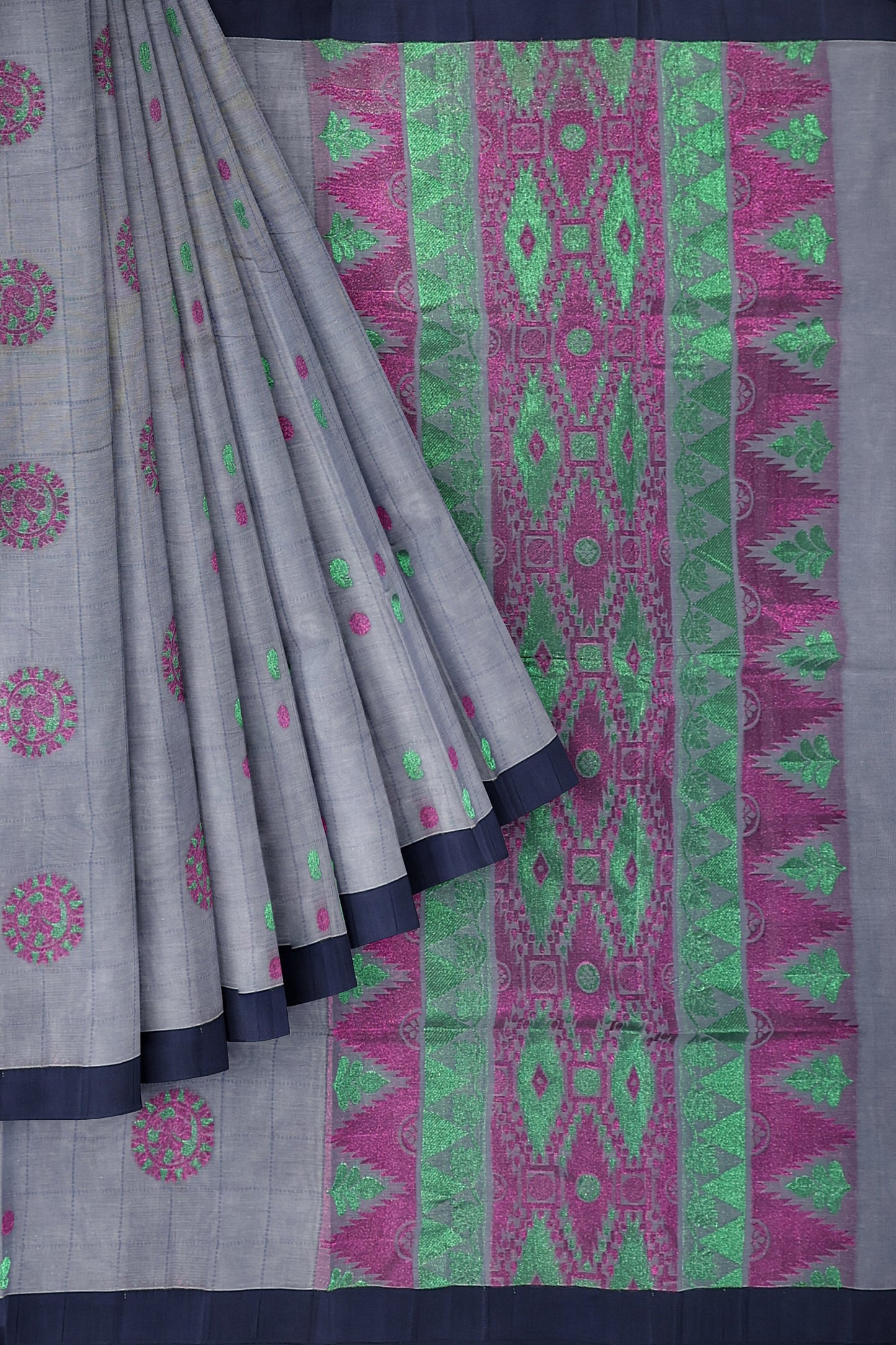 SENSAN Women’s Fancy Coimbatore Cotton Saree with Blouse Piece [SKU:5122]