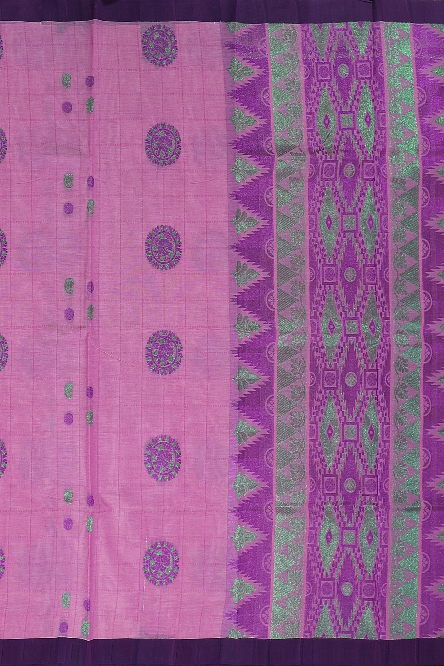 SENSAN Women’s Fancy Coimbatore Cotton Saree with Blouse Piece [SKU:5122]