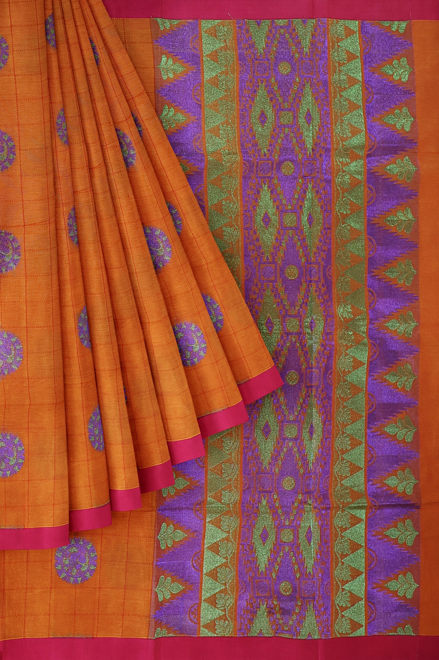SENSAN Women’s Fancy Coimbatore Cotton Saree with Blouse Piece [SKU:5122]
