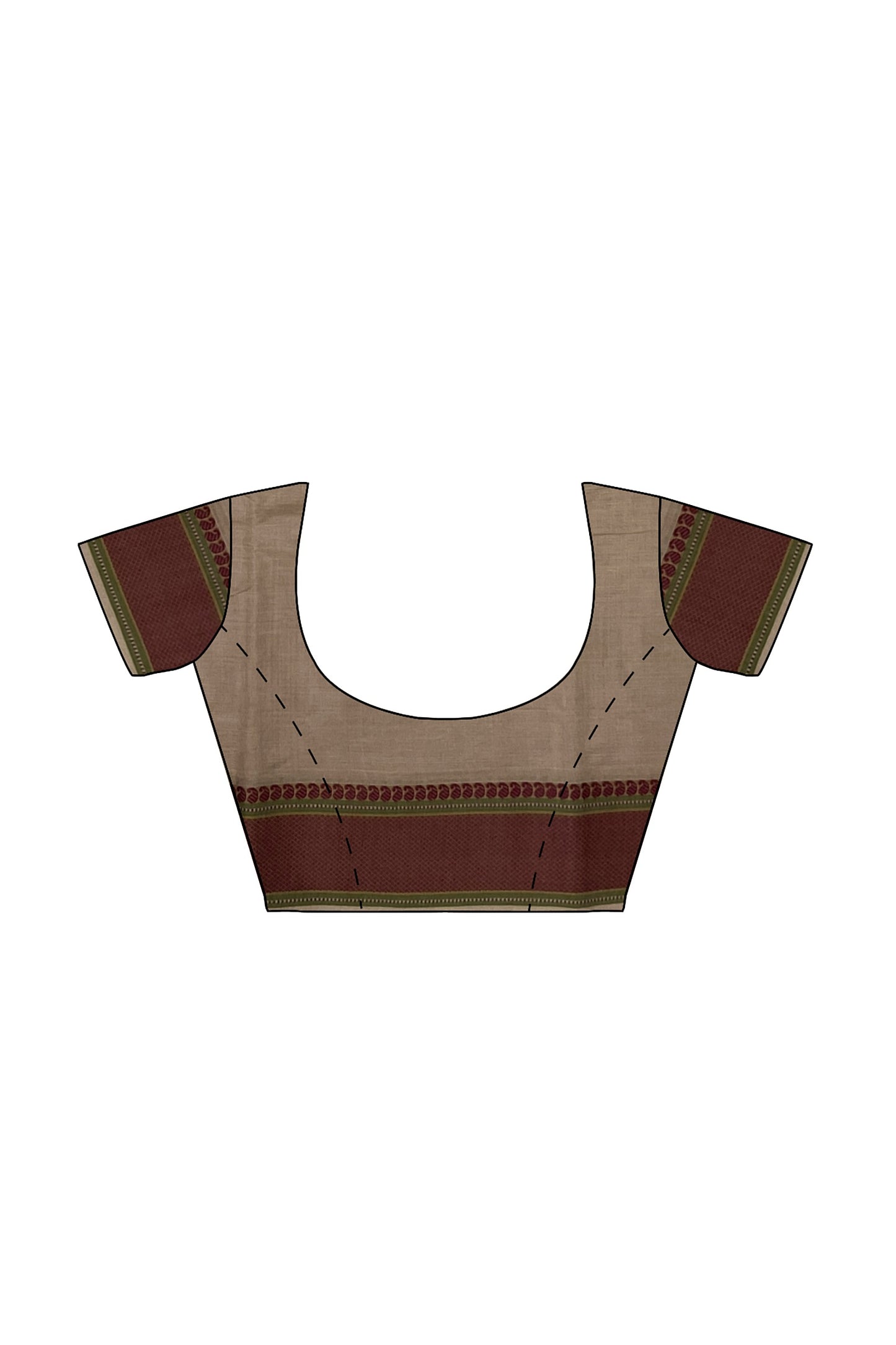 SENSAN Women’s Handloom Kanchi Cotton Saree with Blouse Piece [SKU:520]