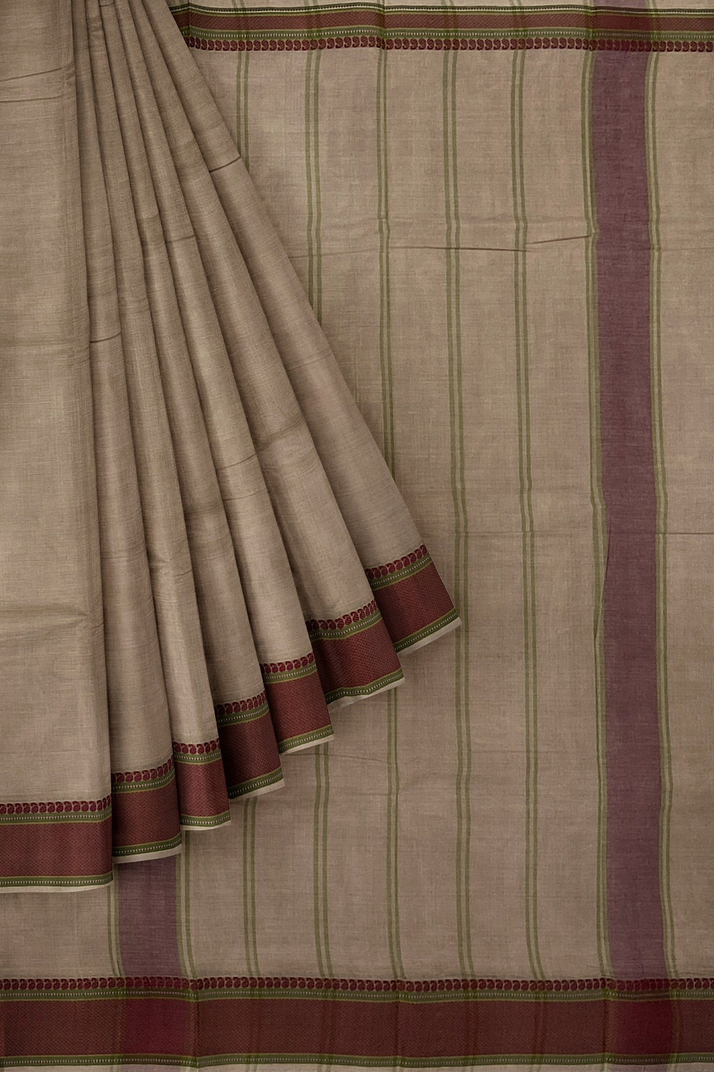 SENSAN Women’s Handloom Kanchi Cotton Saree with Blouse Piece [SKU:520]