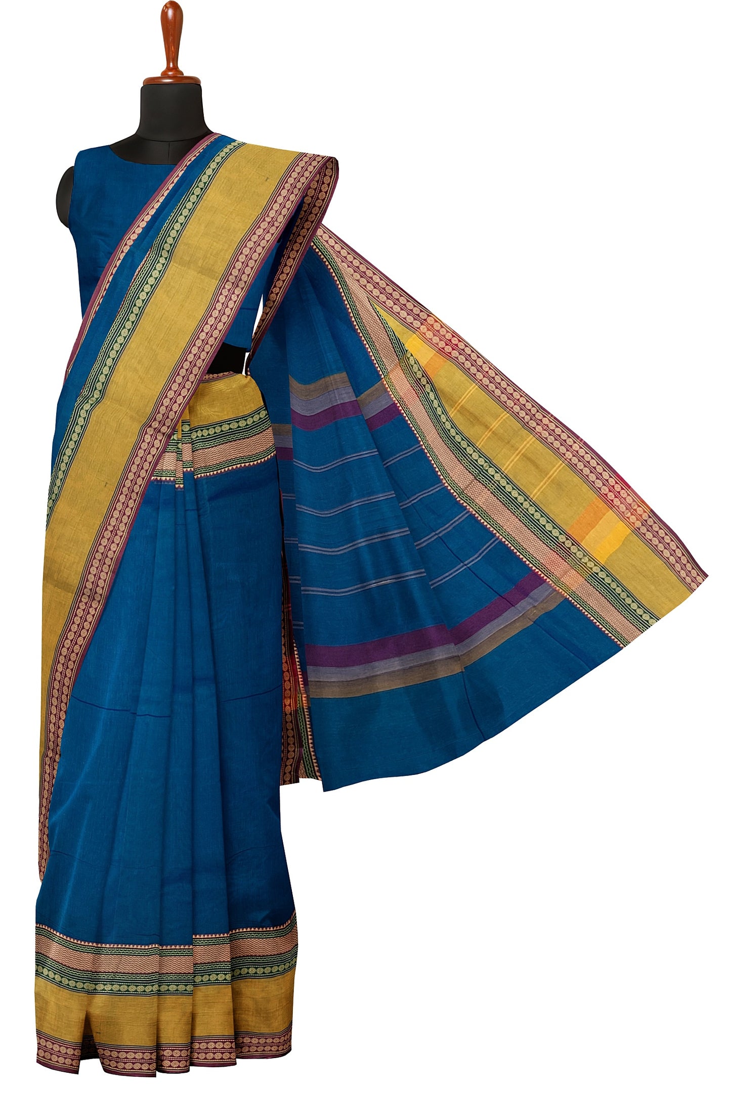 SENSAN Women’s Kanchi Cotton Saree with Blouse Piece [SKU:667]