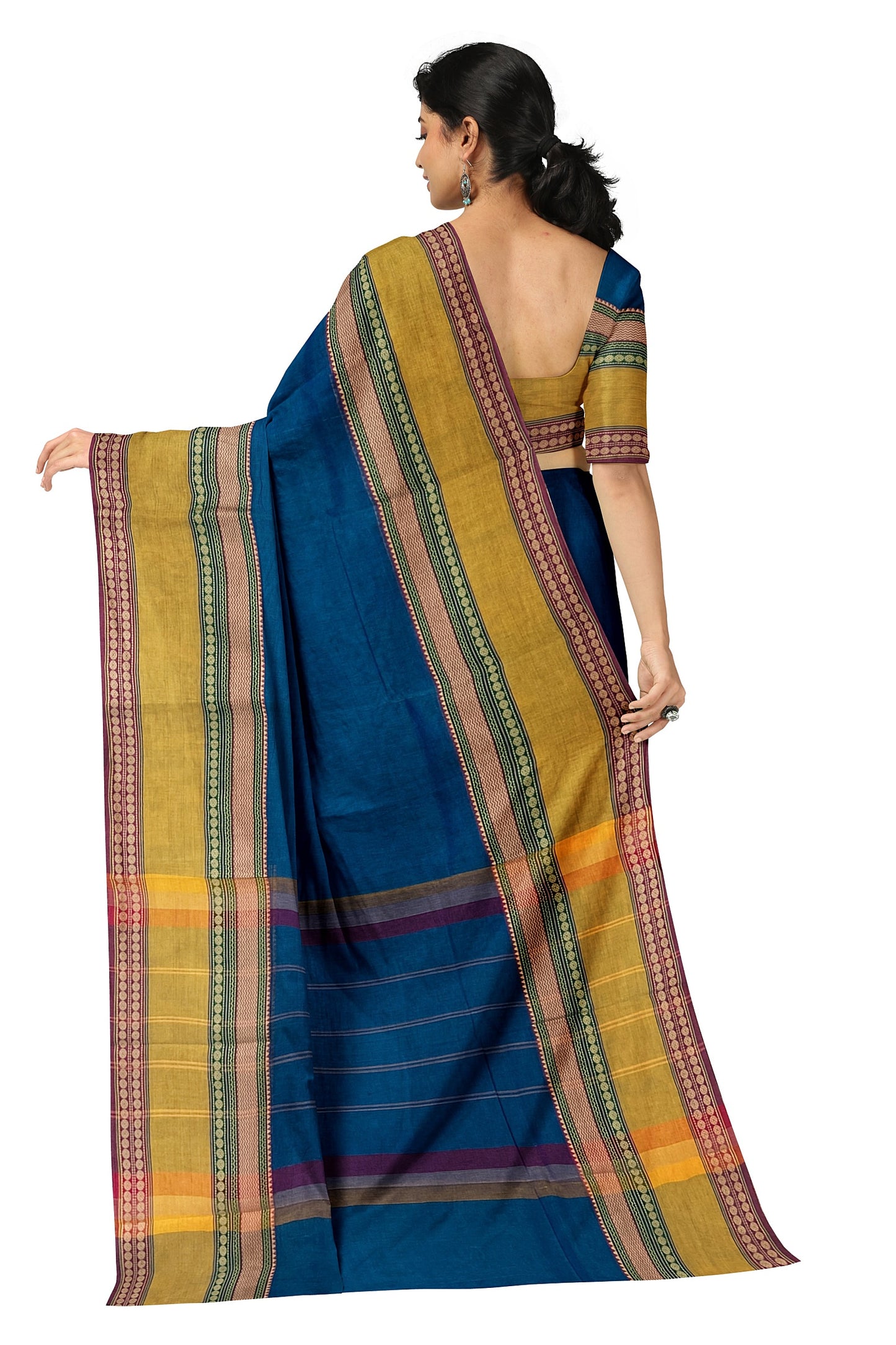 SENSAN Women’s Kanchi Cotton Saree with Blouse Piece [SKU:667]