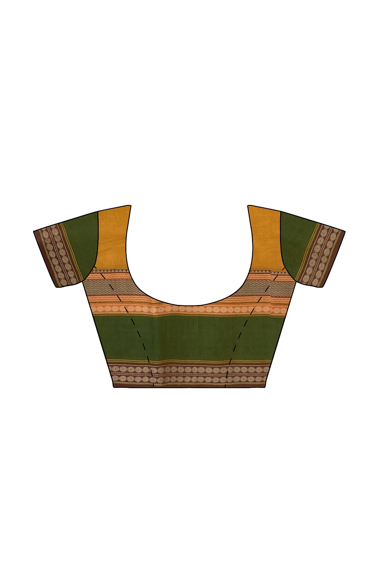 SENSAN Women’s Kanchi Cotton Saree with Blouse Piece [SKU:667]