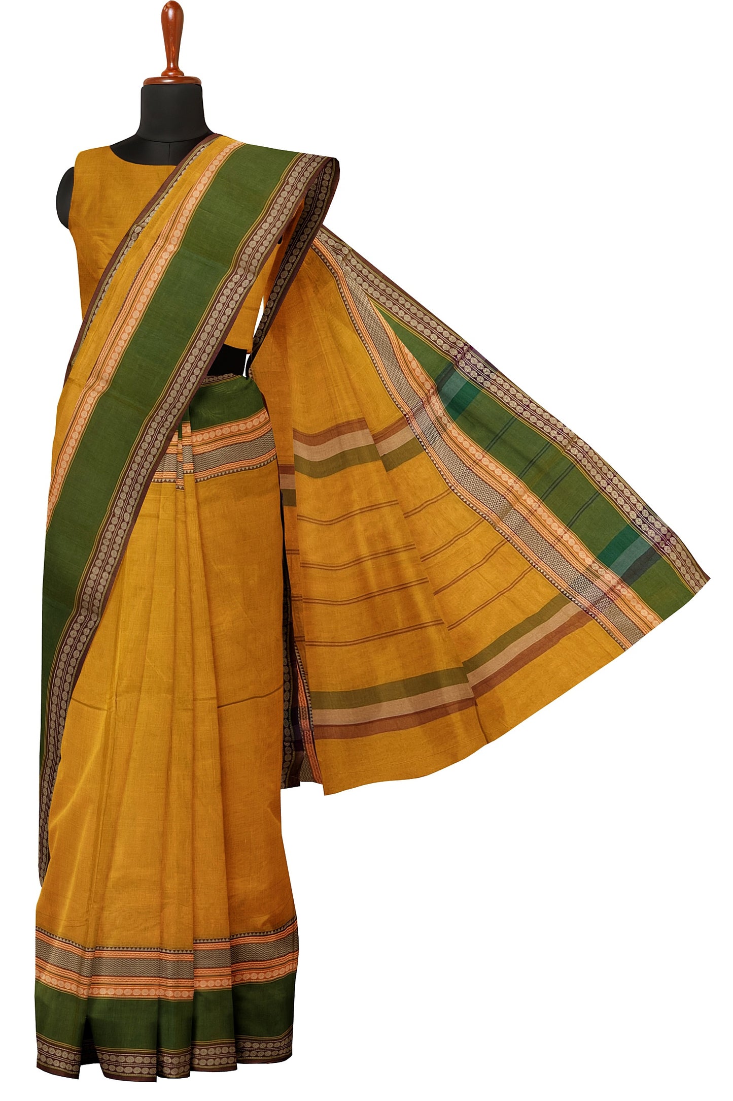 SENSAN Women’s Kanchi Cotton Saree with Blouse Piece [SKU:667]