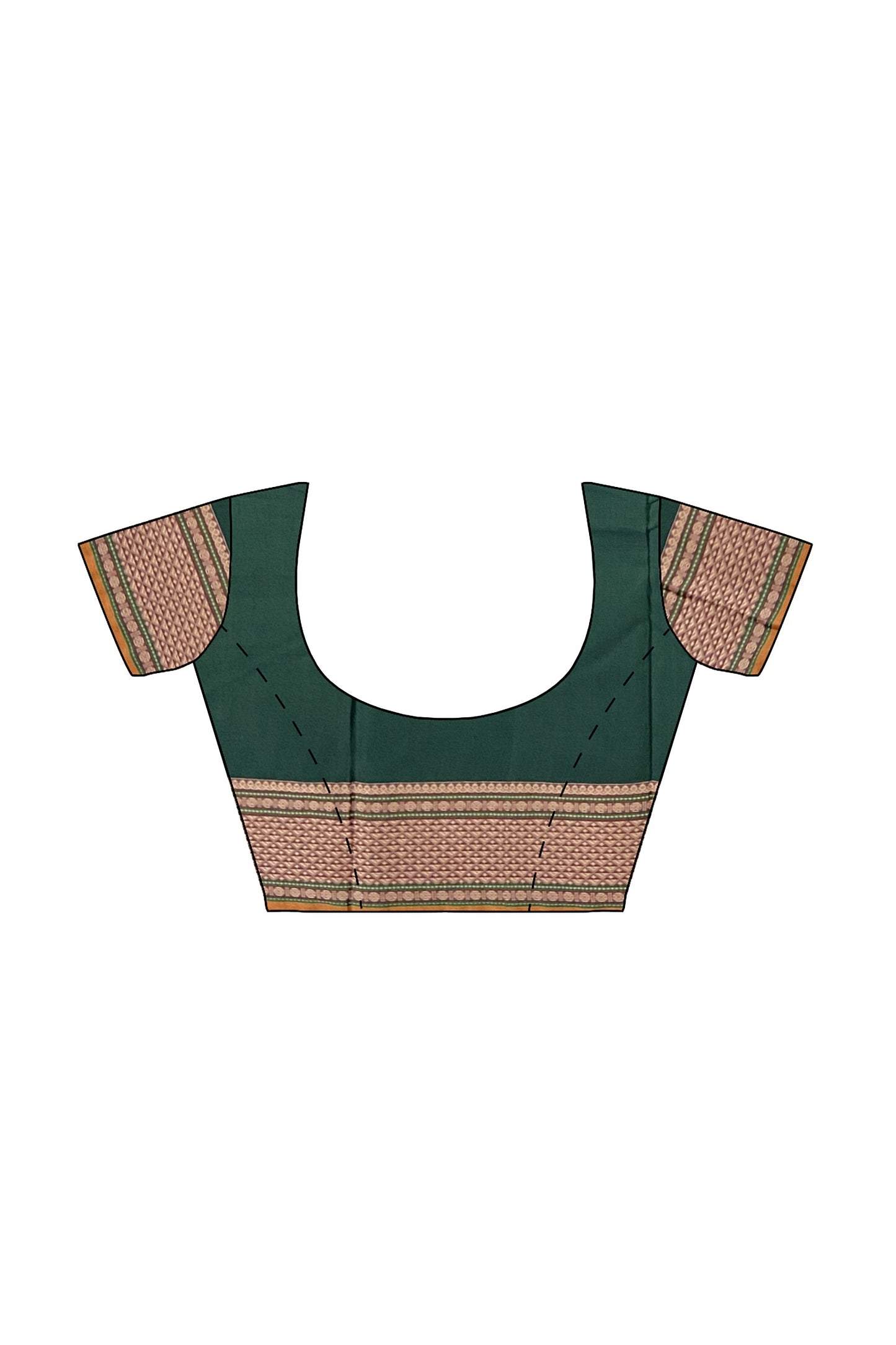 SENSAN Women’s Handloom Kanchi Cotton Saree with Blouse Piece [SKU:678.1]